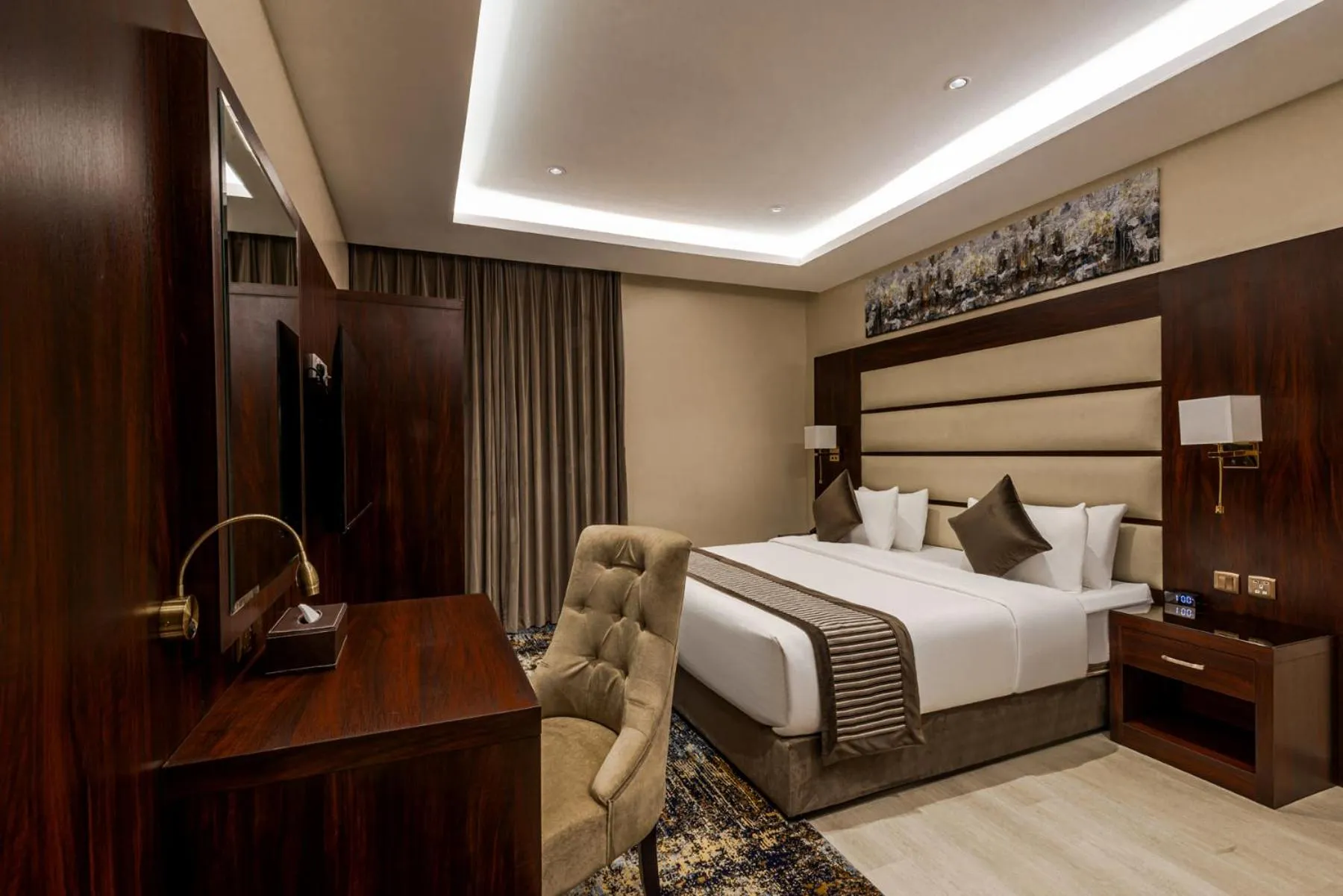 Bed in Beach View Hotel