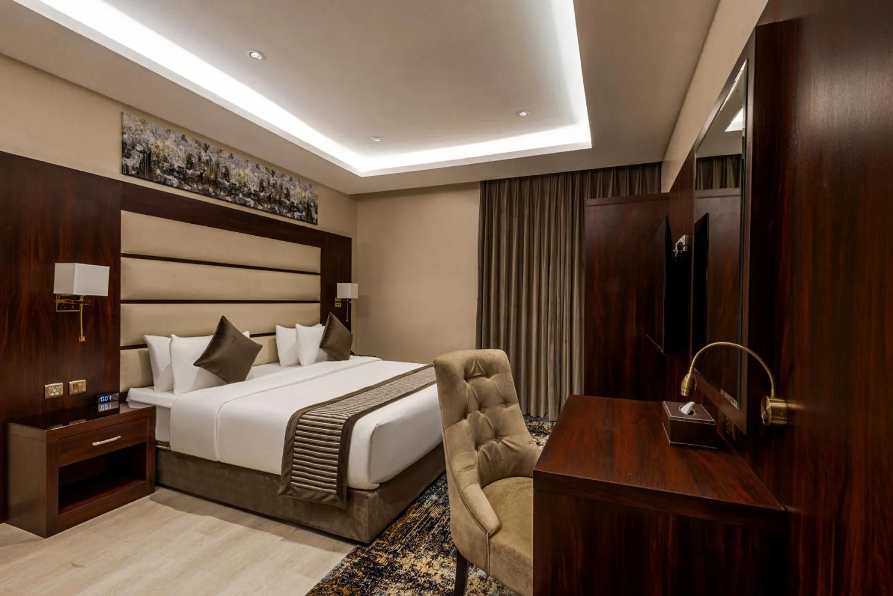 Bed in Beach View Hotel