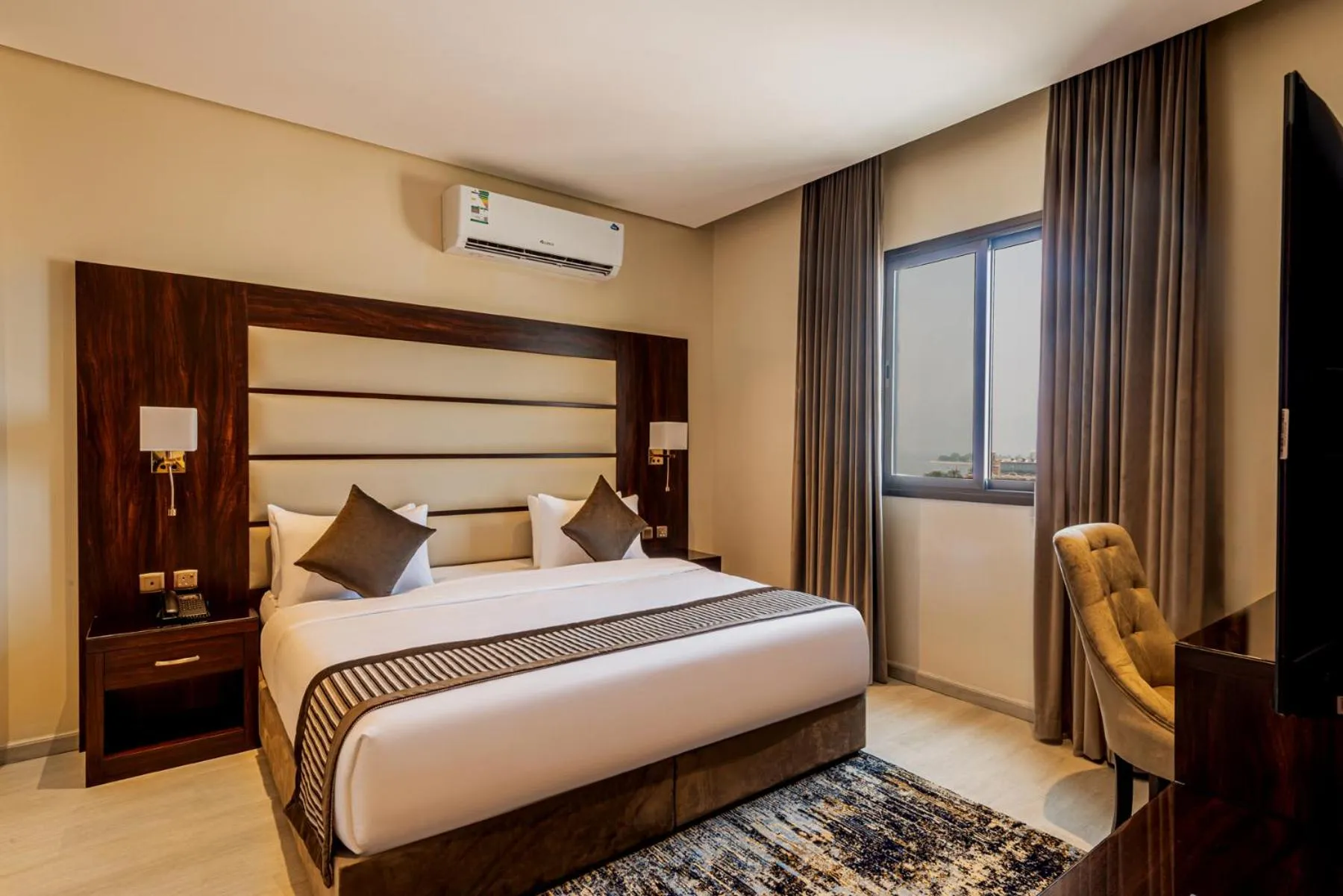 Bed in Beach View Hotel