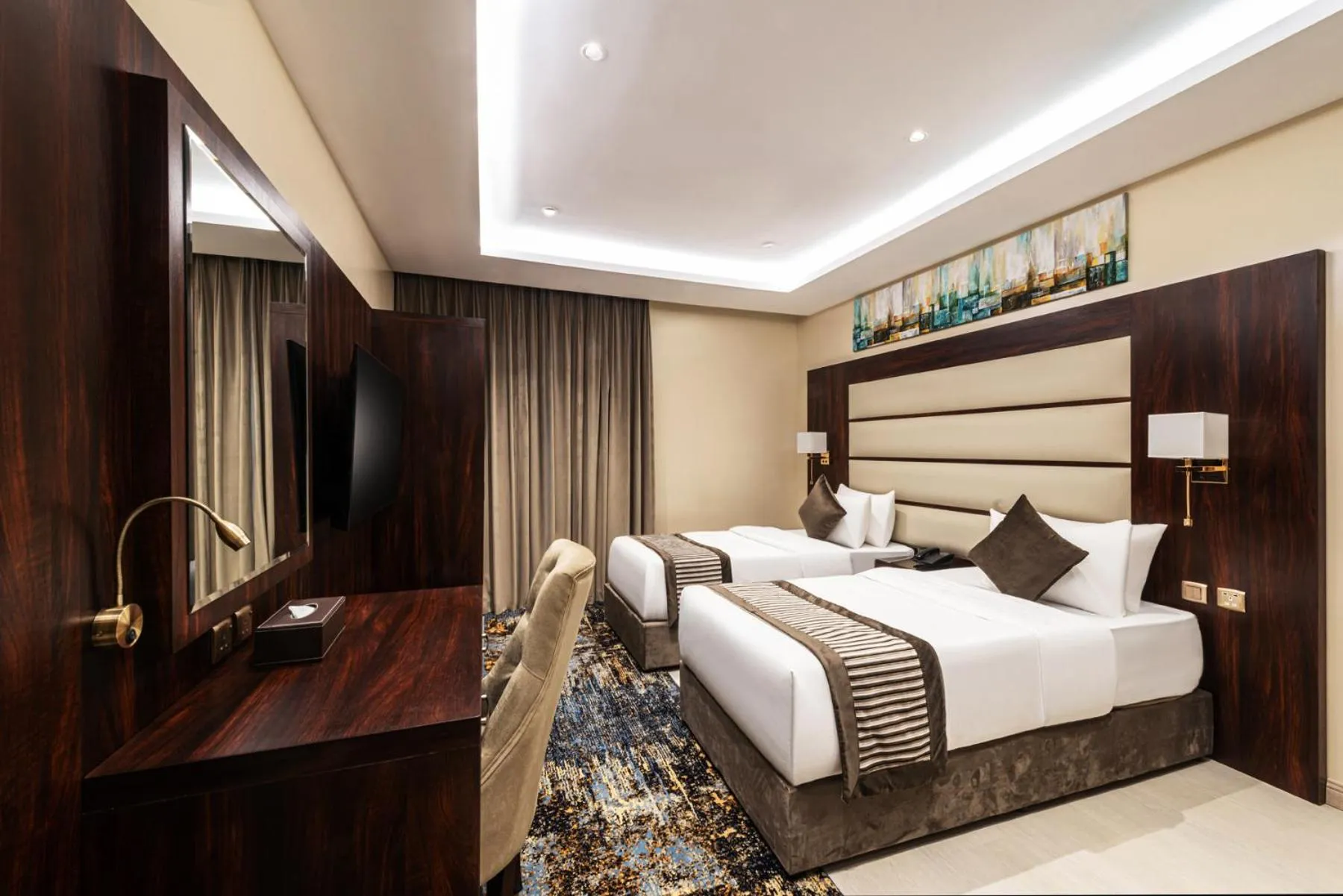 Bed in Beach View Hotel