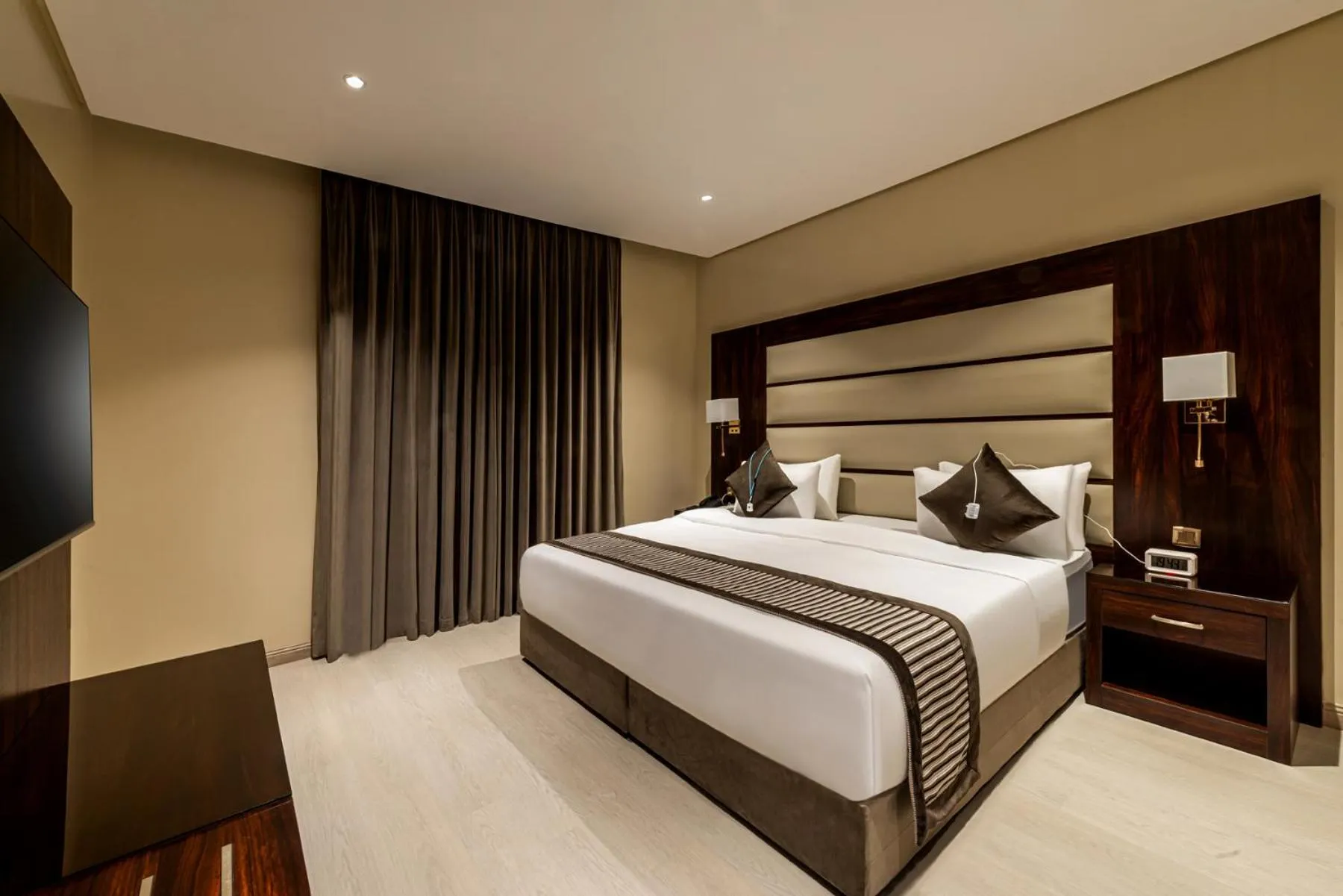 Bed in Beach View Hotel