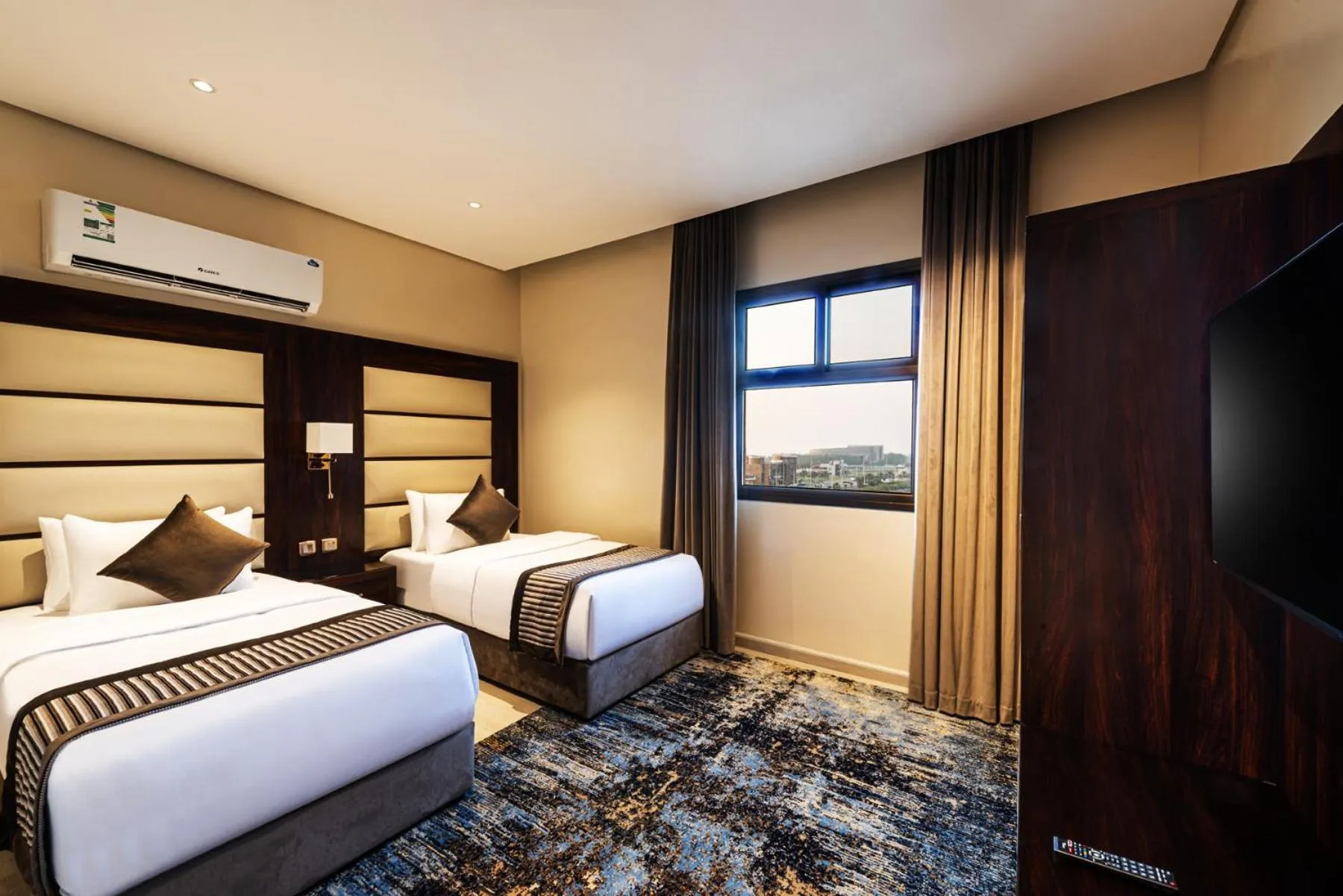 Bed in Beach View Hotel