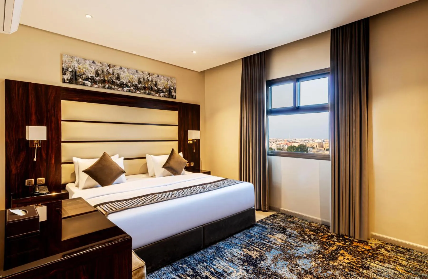 Bed in Beach View Hotel