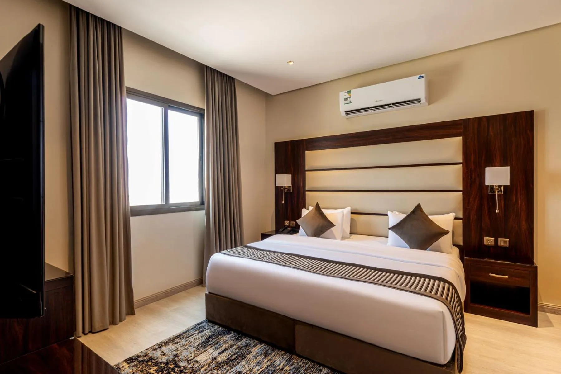 Bed in Beach View Hotel