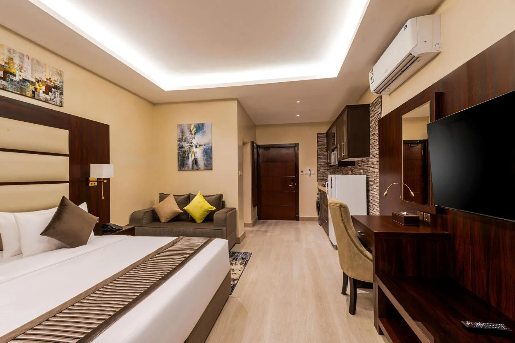 Bed in Beach View Hotel