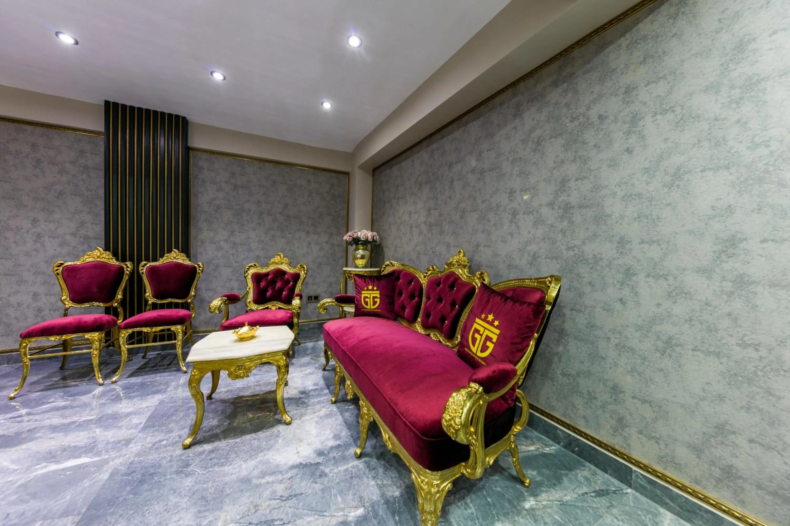 Seating area in Golden Bazaar hotel