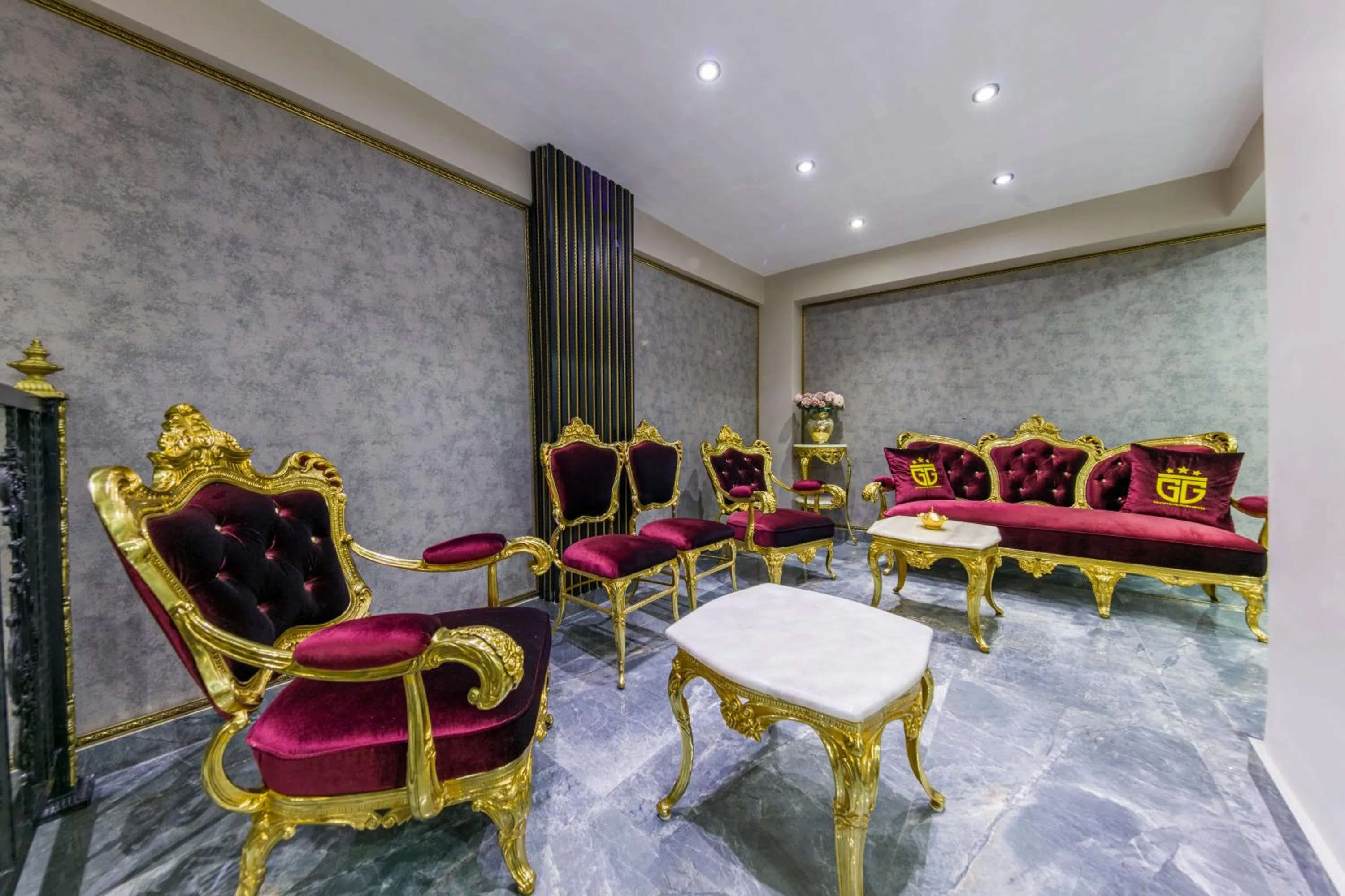 Seating area in Golden Bazaar hotel