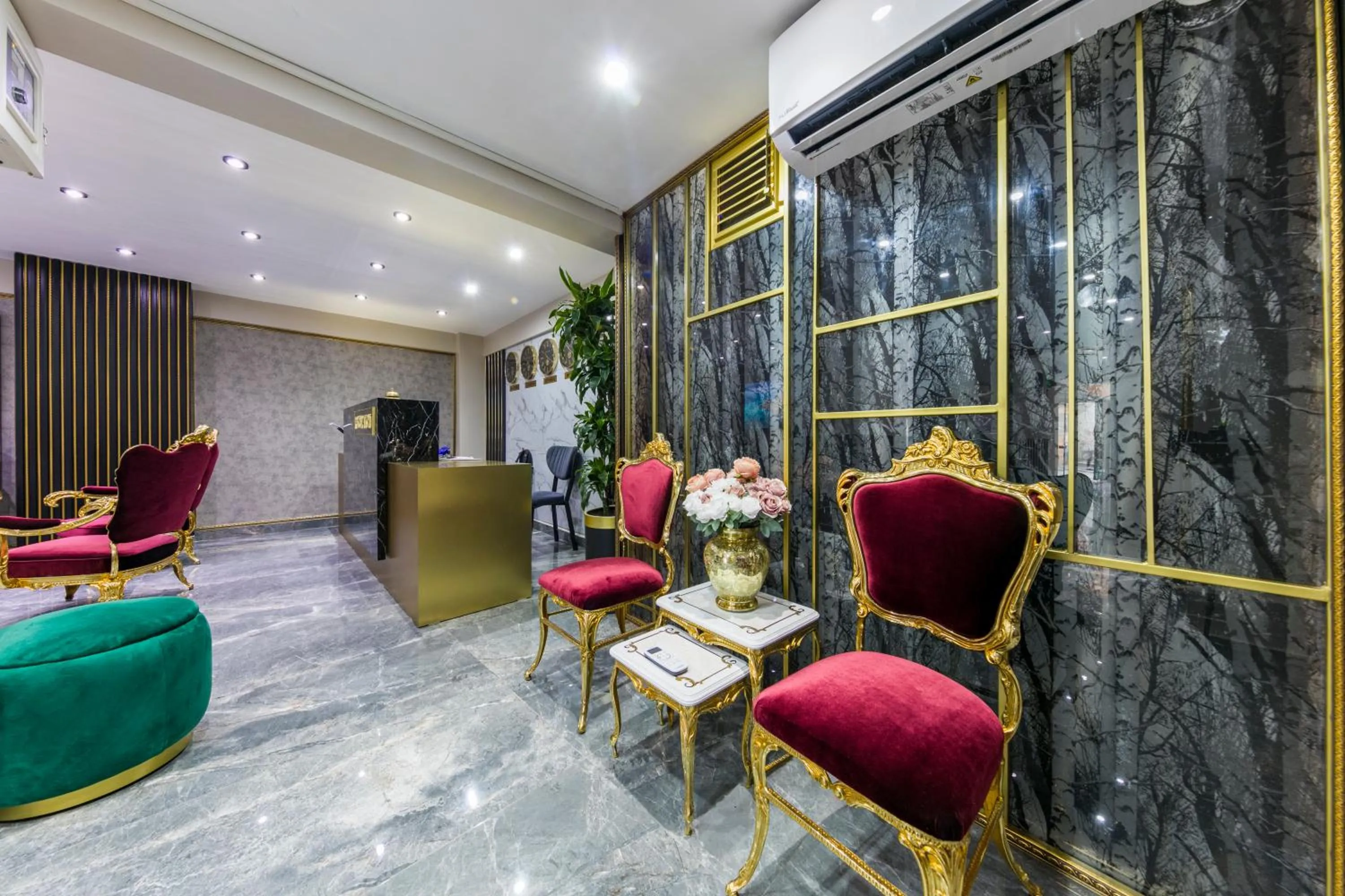 Seating area in Golden Bazaar hotel