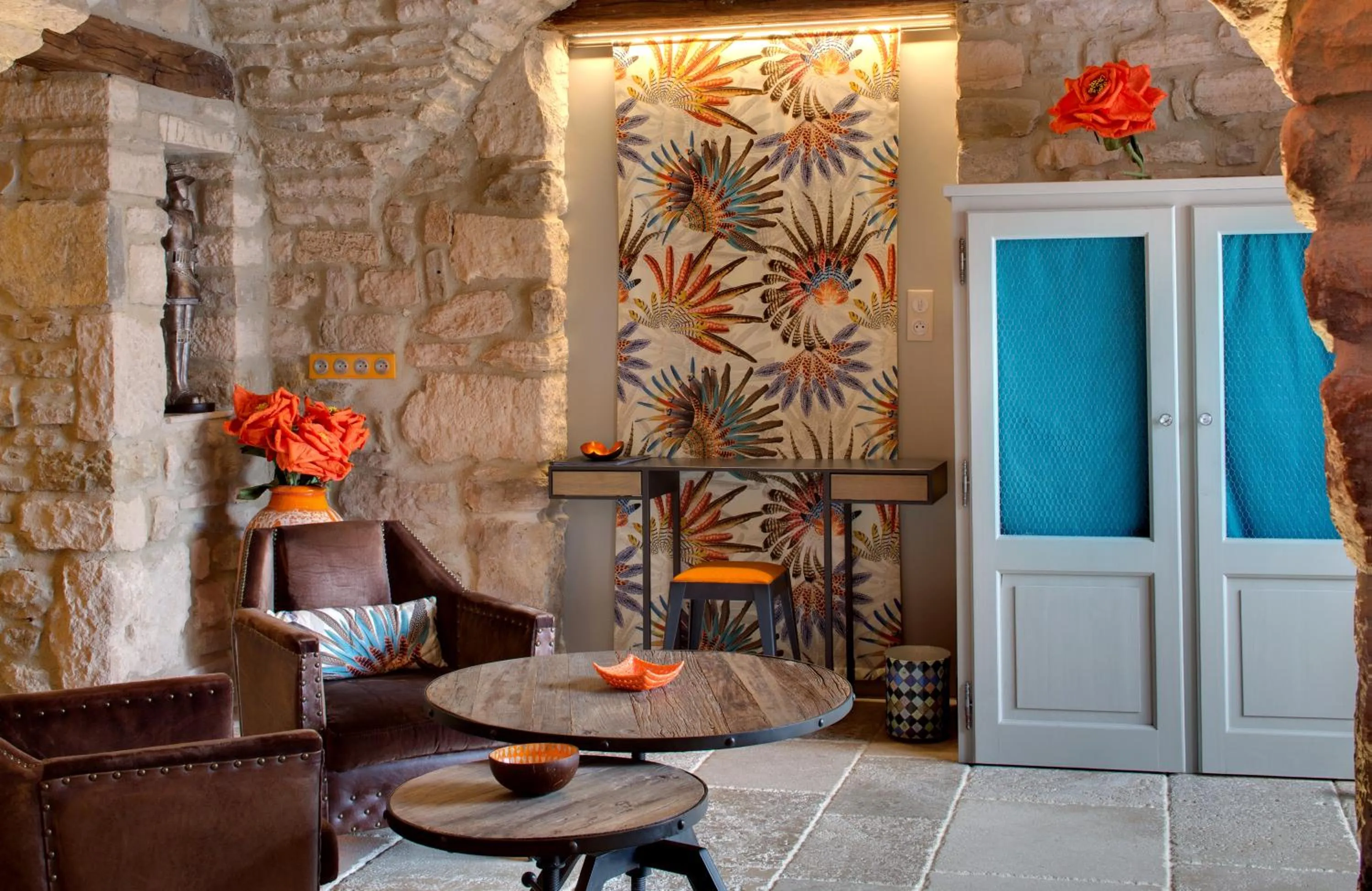 Living room in La Maison du Passage - Chambres - Suites premium, Spa, Piscine et Restaurant