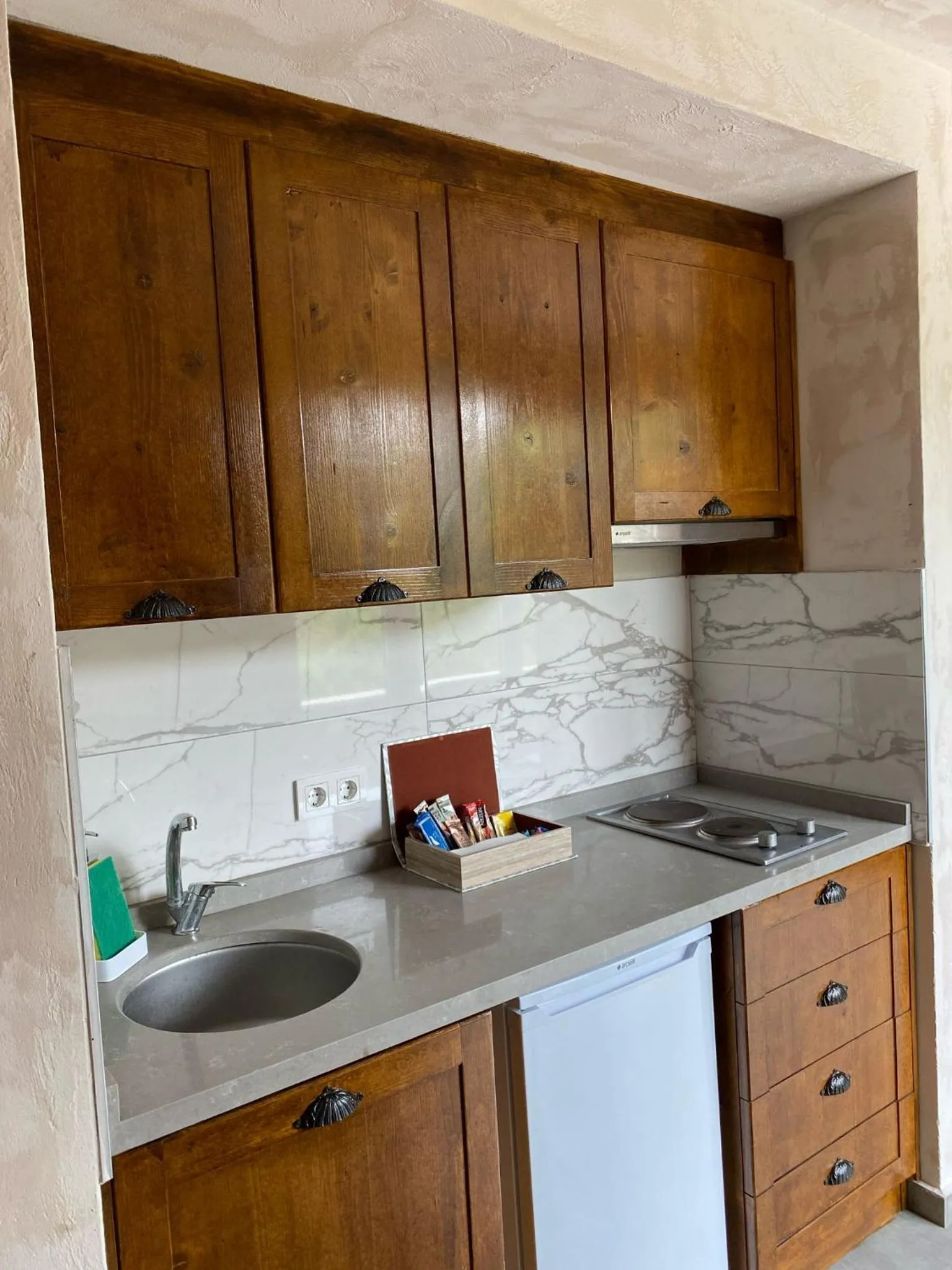 Kitchen or kitchenette in MAVİ AT HOTEL Blue Horse