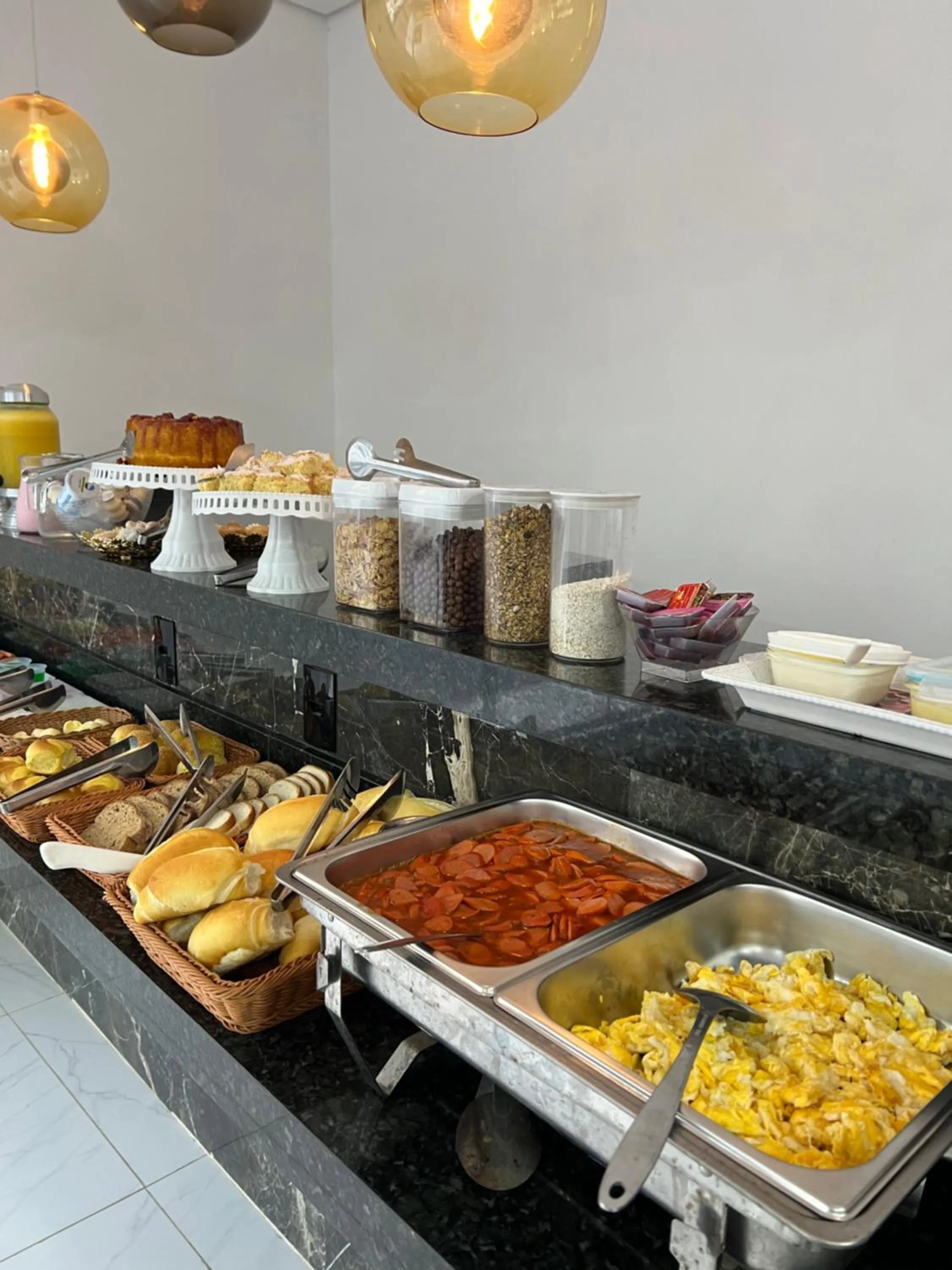 Buffet breakfast in Hotel Pousada Colliseu