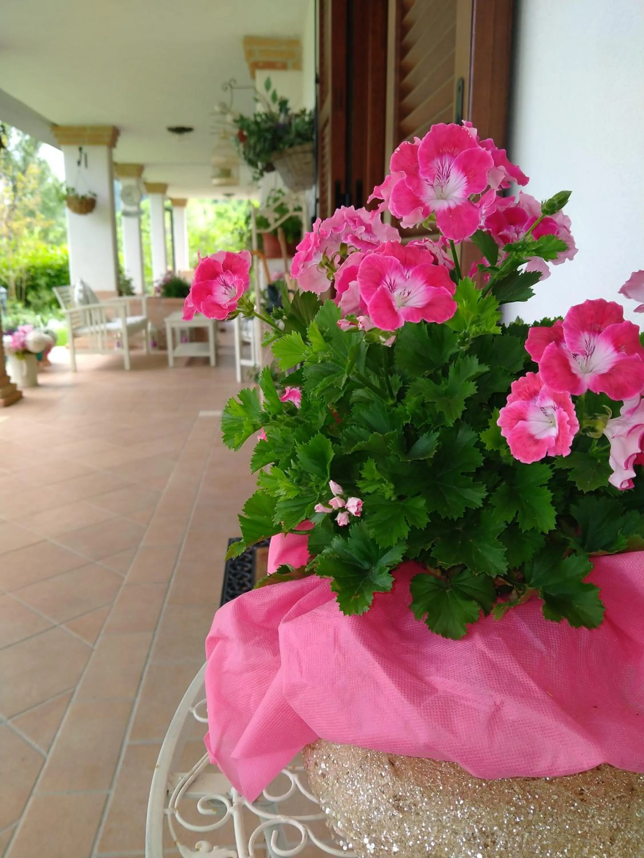 Patio in B&B Il Cantico
