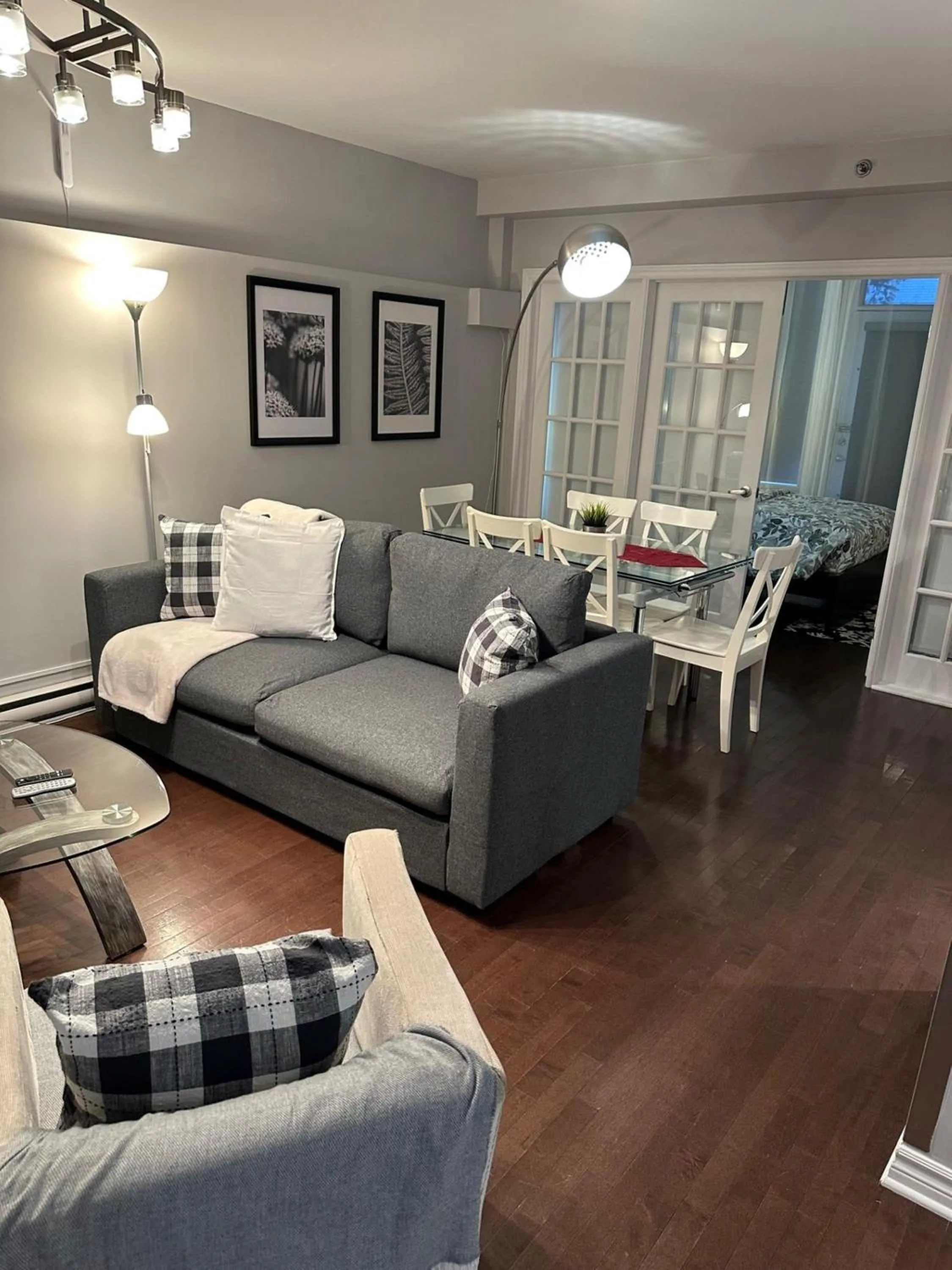 Living room in ApartHotelMontreal by Les Terrasses Saint Urbain 2225I2