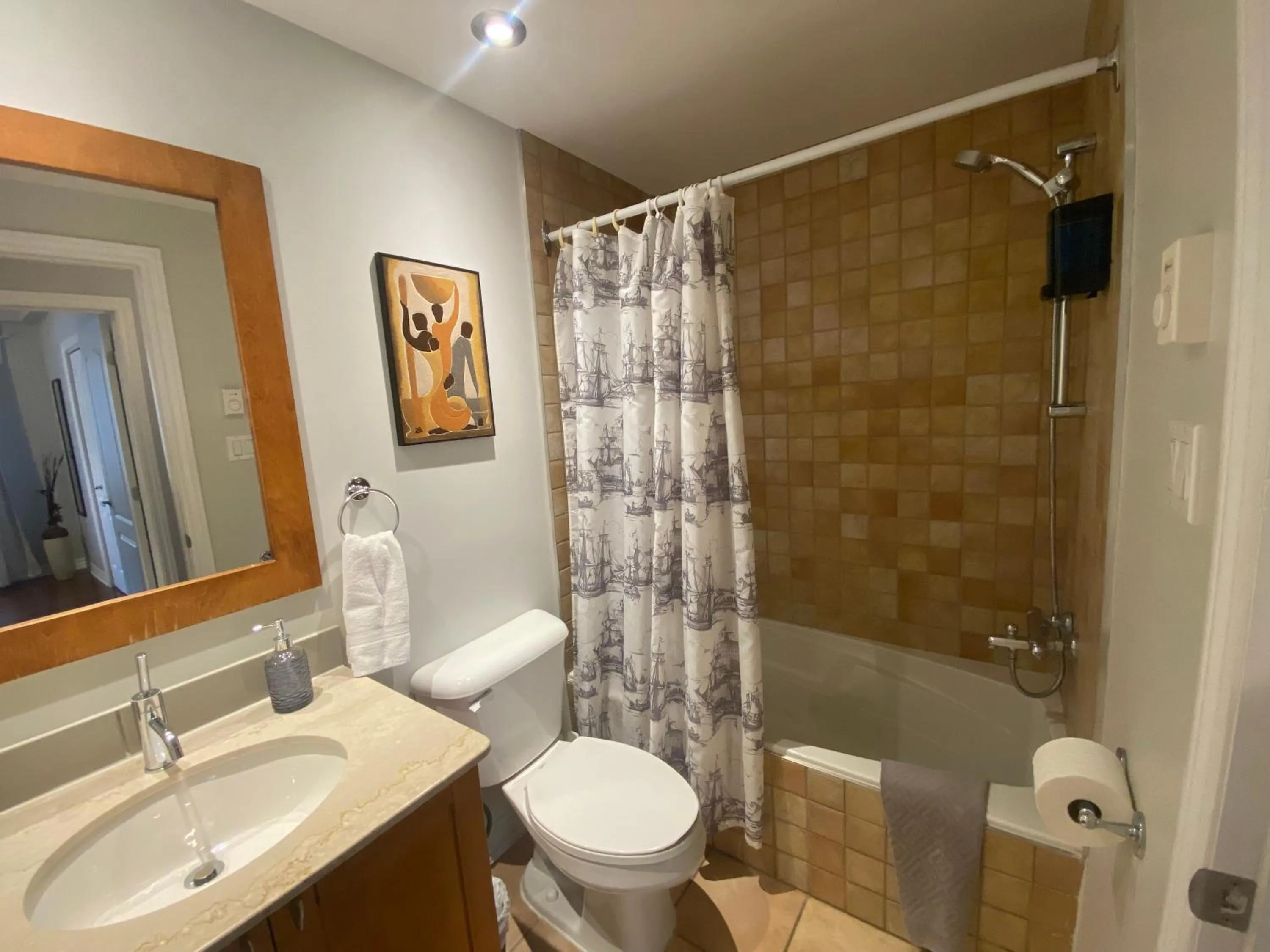 Shower in ApartHotelMontreal by Les Terrasses Saint Urbain 2225I2
