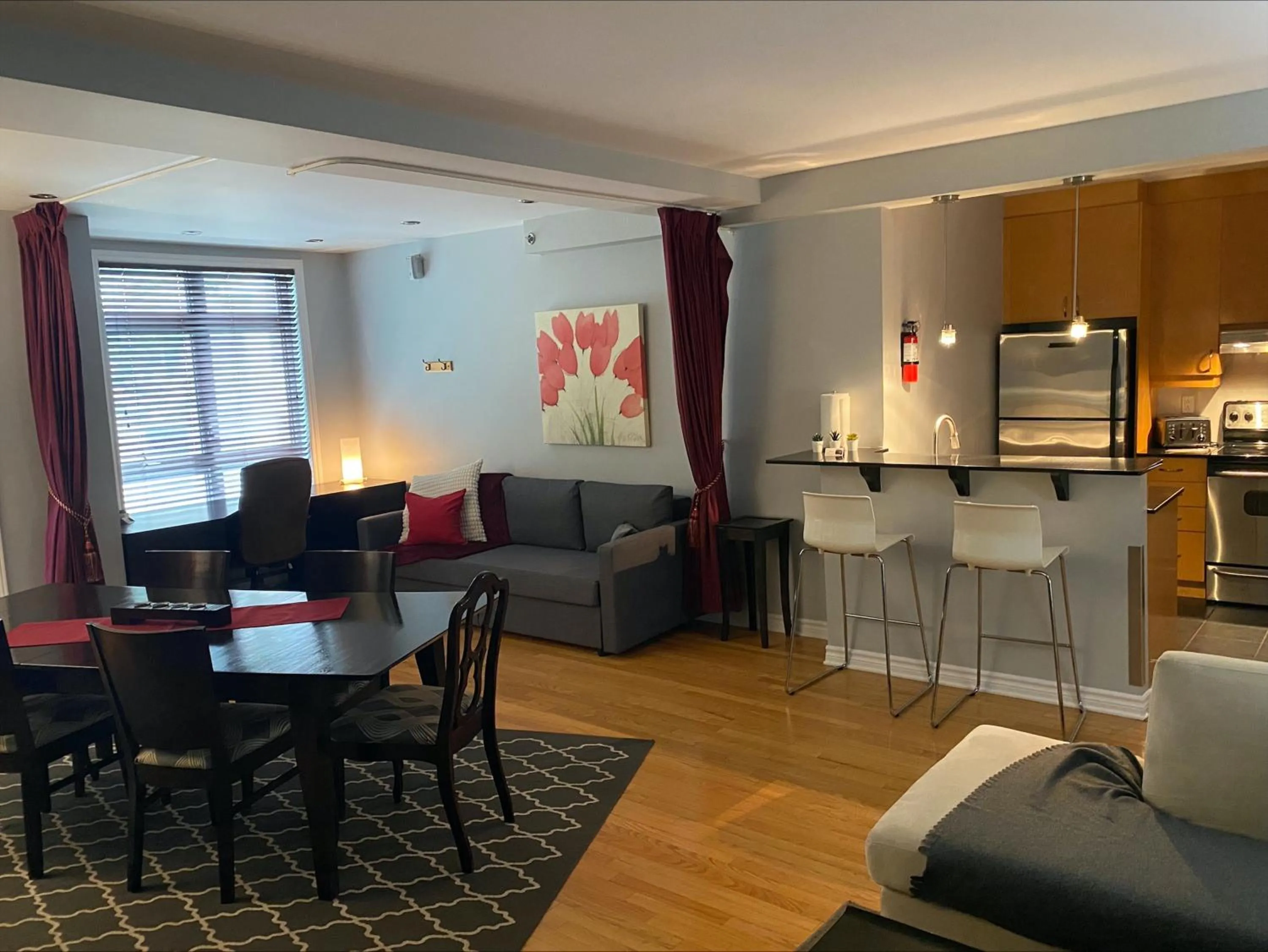 Living room in ApartHotelMontreal by Les Terrasses Saint Urbain 2225I2