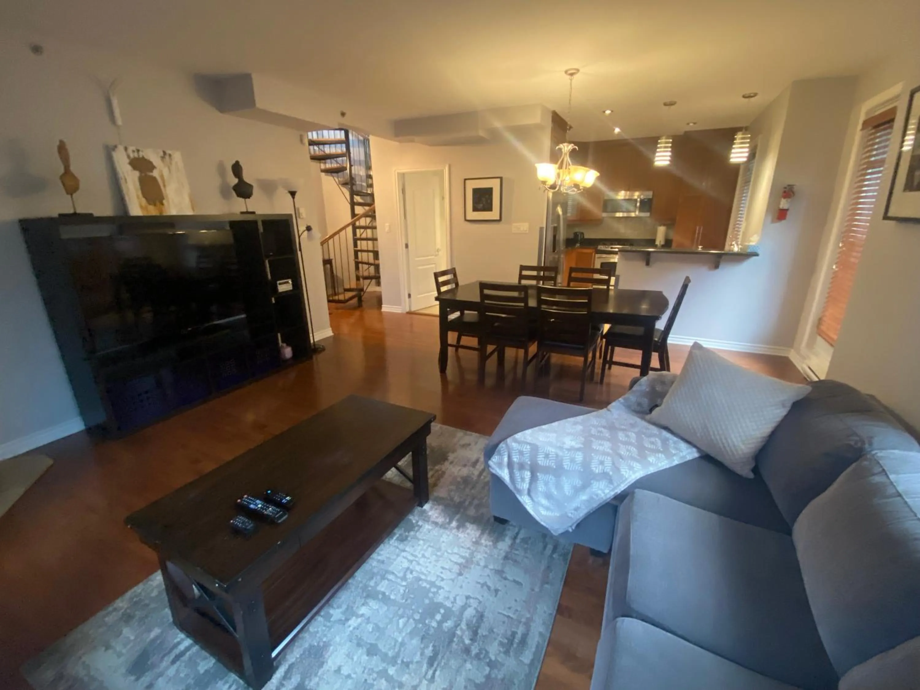 TV and multimedia in ApartHotelMontreal by Les Terrasses Saint Urbain 2225I2