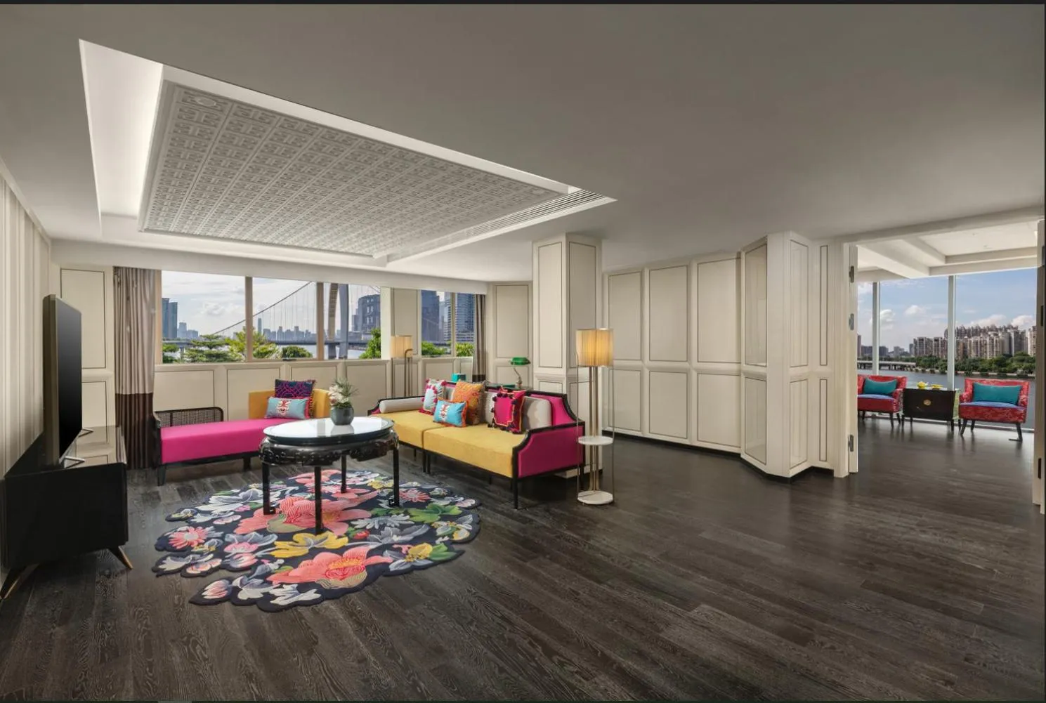 Living room in Hotel Indigo Guangzhou Haixinsha by IHG