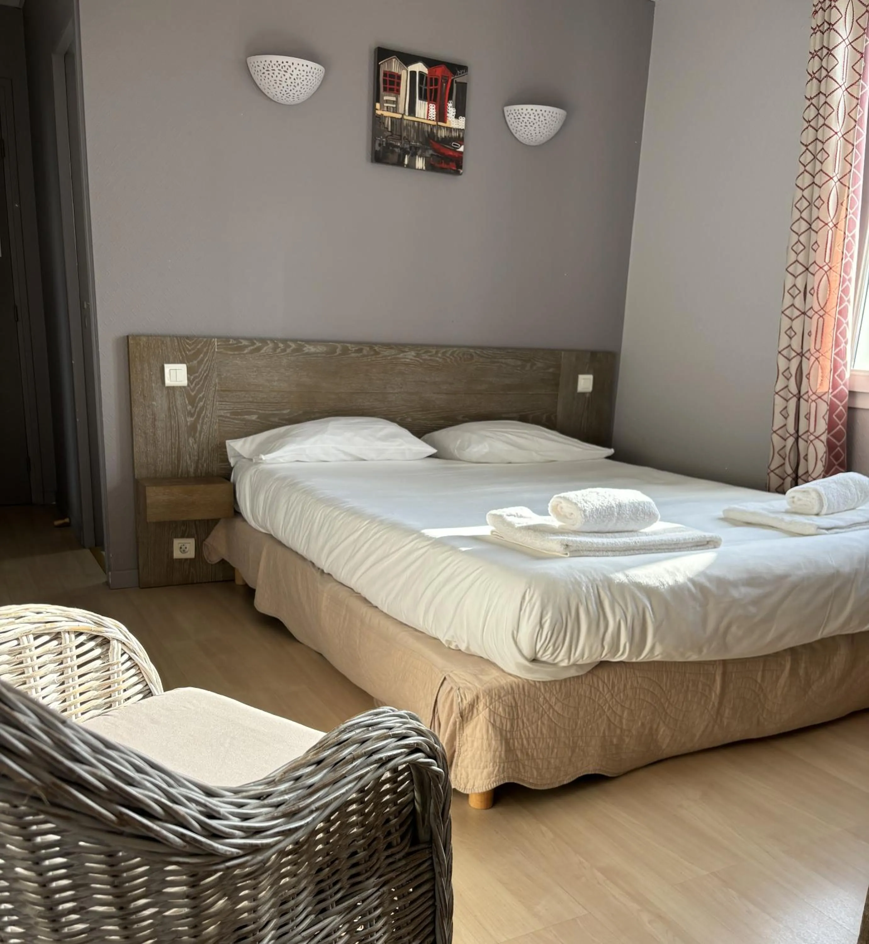 Bed in Hôtel Le Boïate