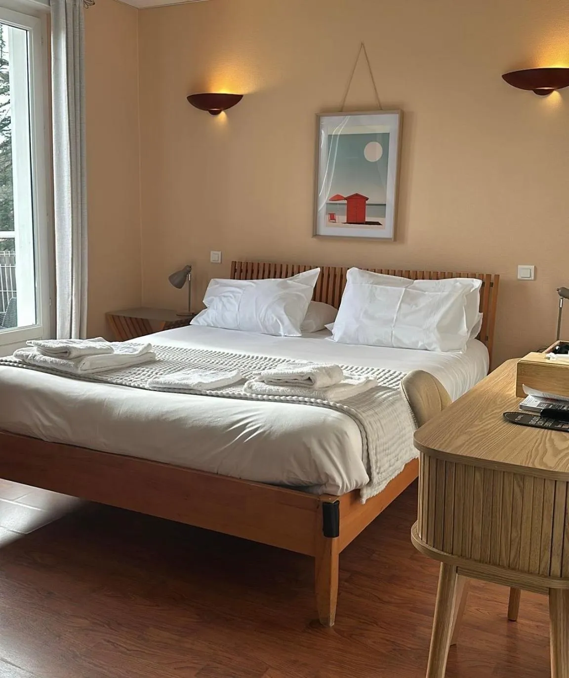 Bed in Hôtel Le Boïate