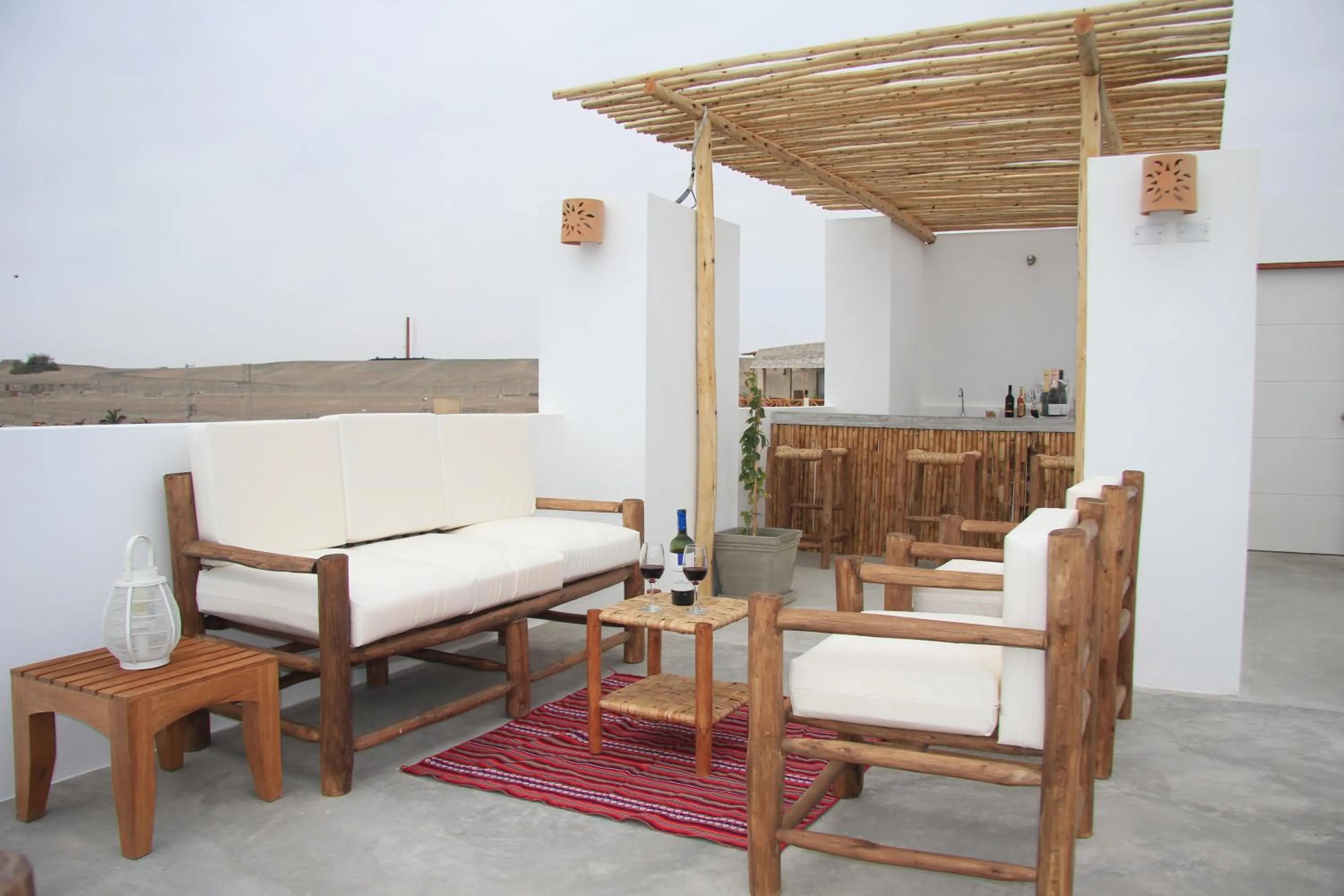 Balcony/Terrace in Bamboo Lodge Paracas