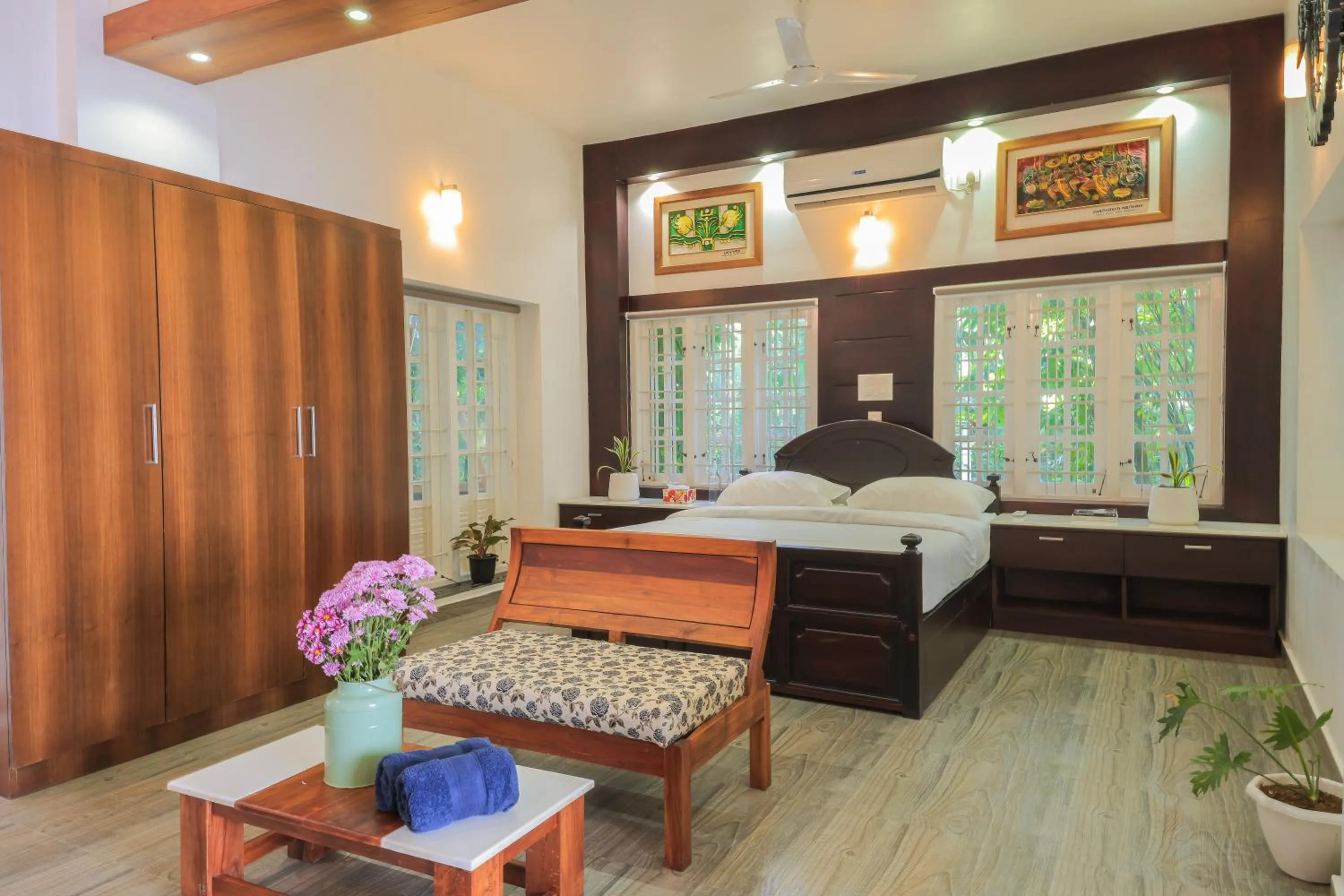 Bedroom in Softouch Ayurveda Village Kerala