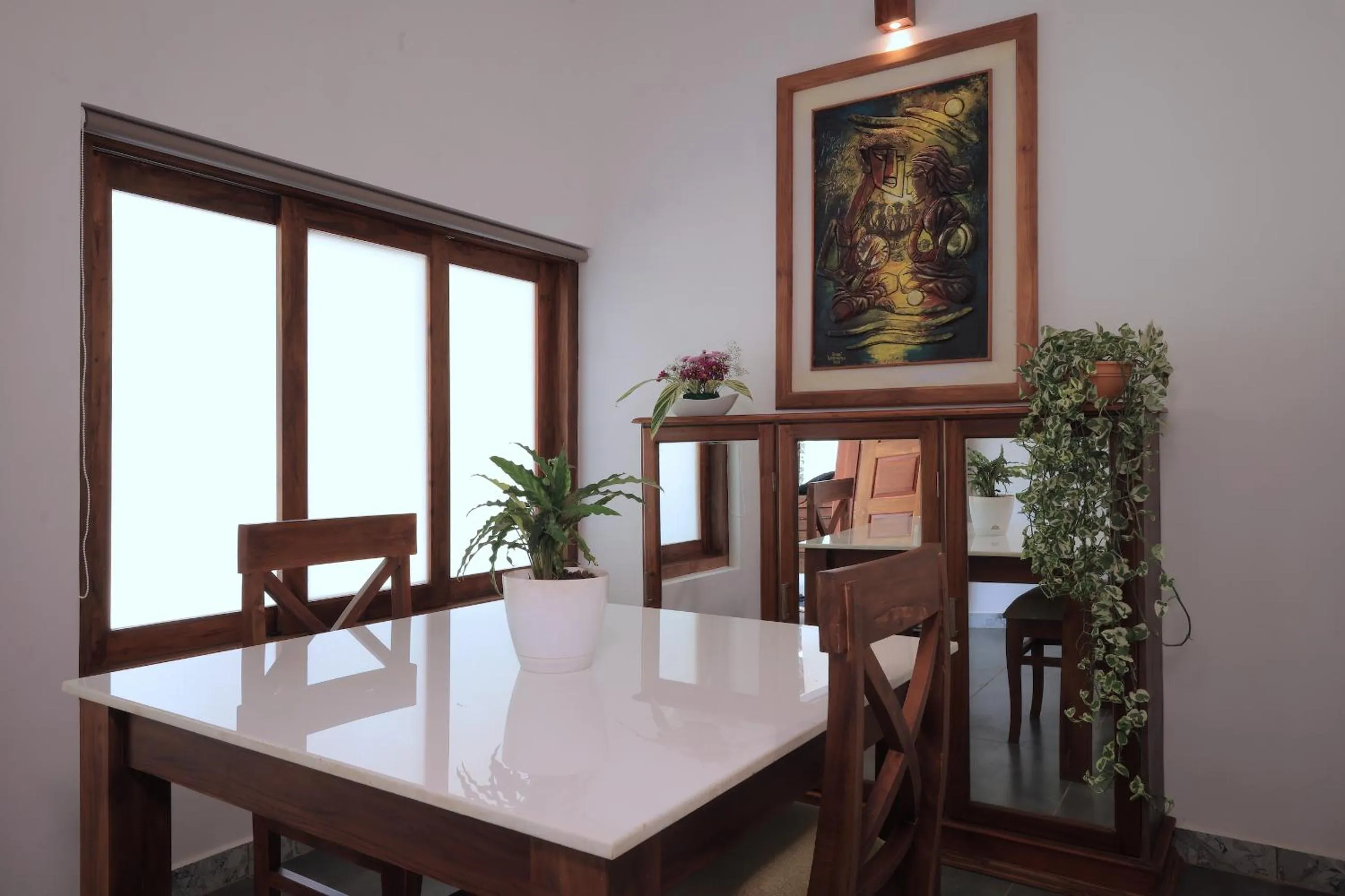 Living room in Softouch Ayurveda Village Kerala