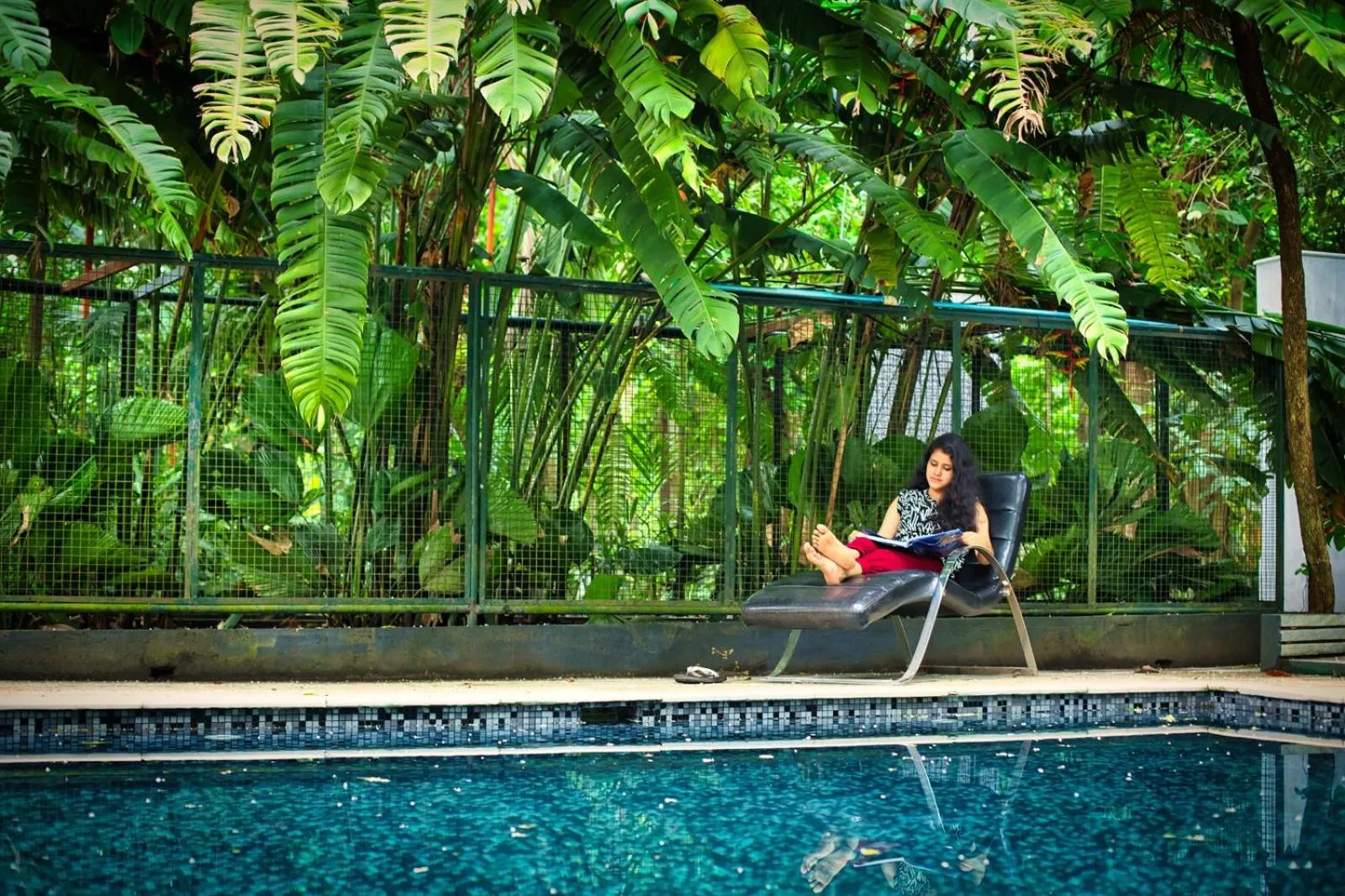 Swimming pool in Softouch Ayurveda Village Kerala