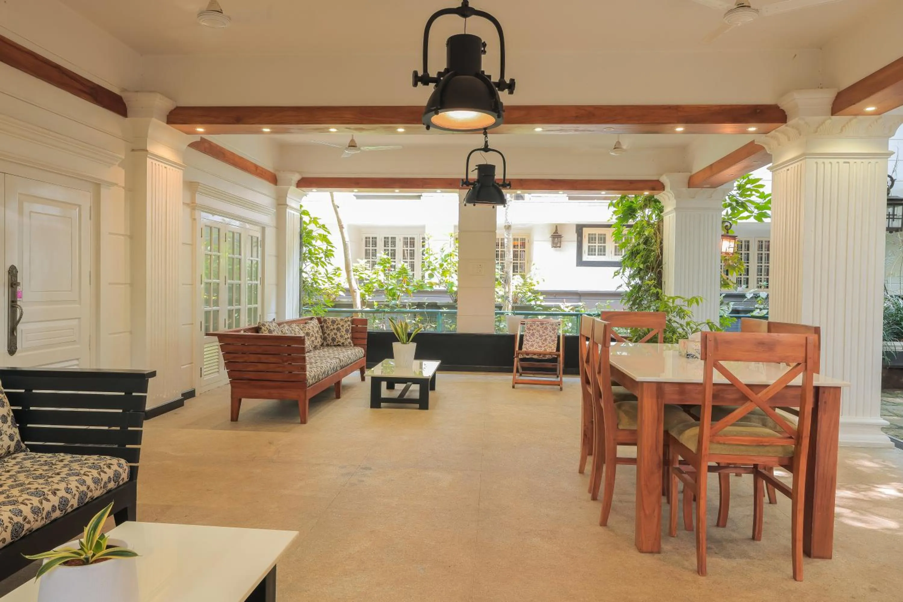 Patio in Softouch Ayurveda Village Kerala