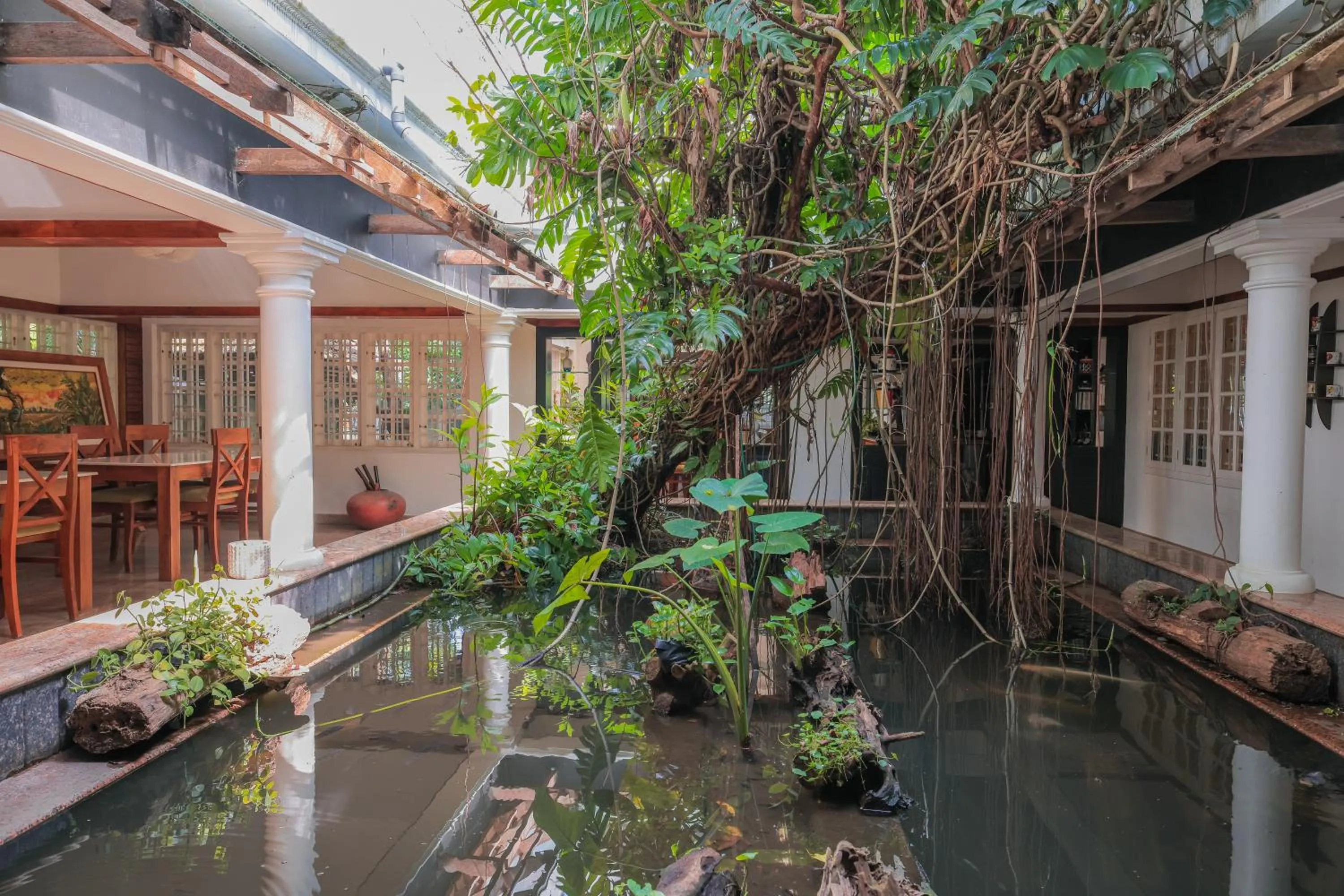 Dining area in Softouch Ayurveda Village Kerala