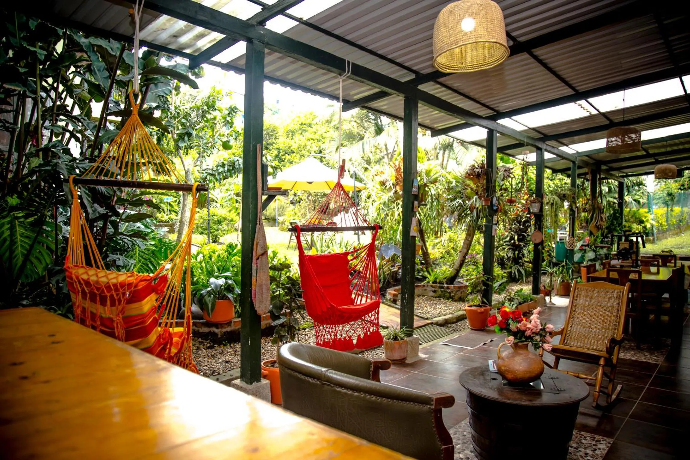 Living room in Posada Las Bromelias