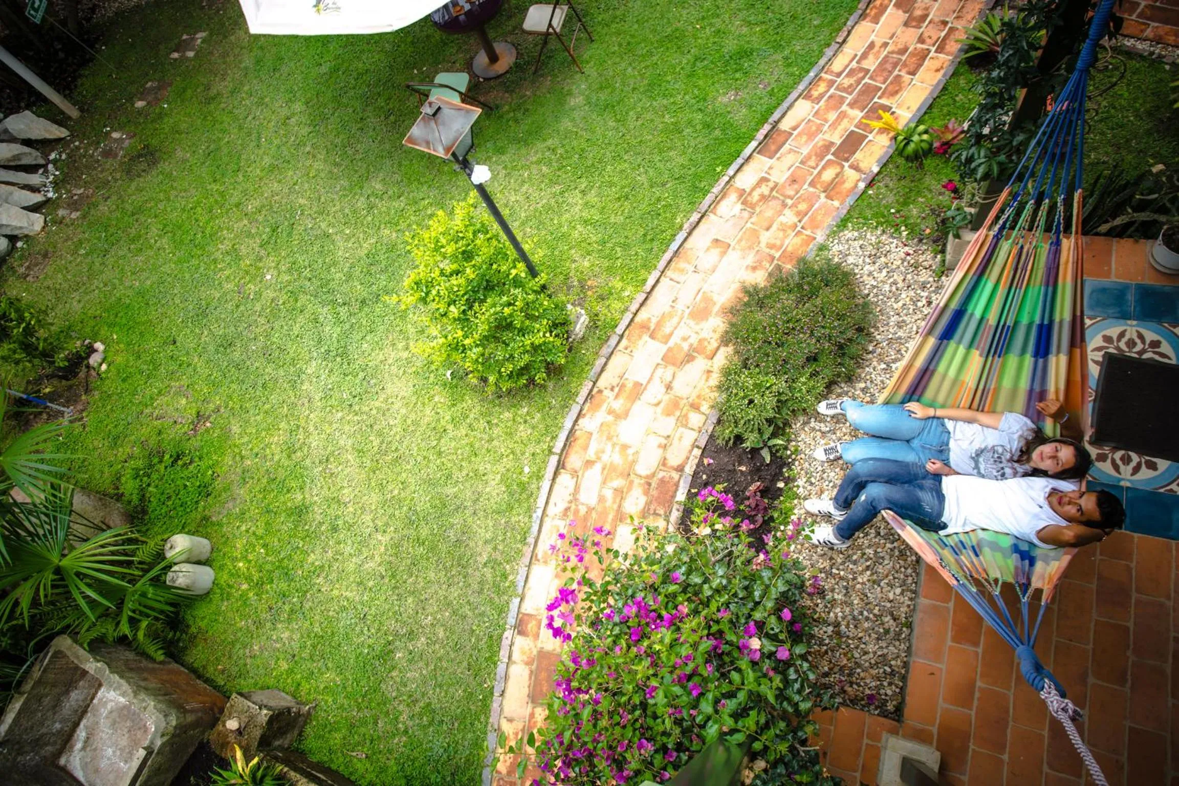 Garden view in Posada Las Bromelias