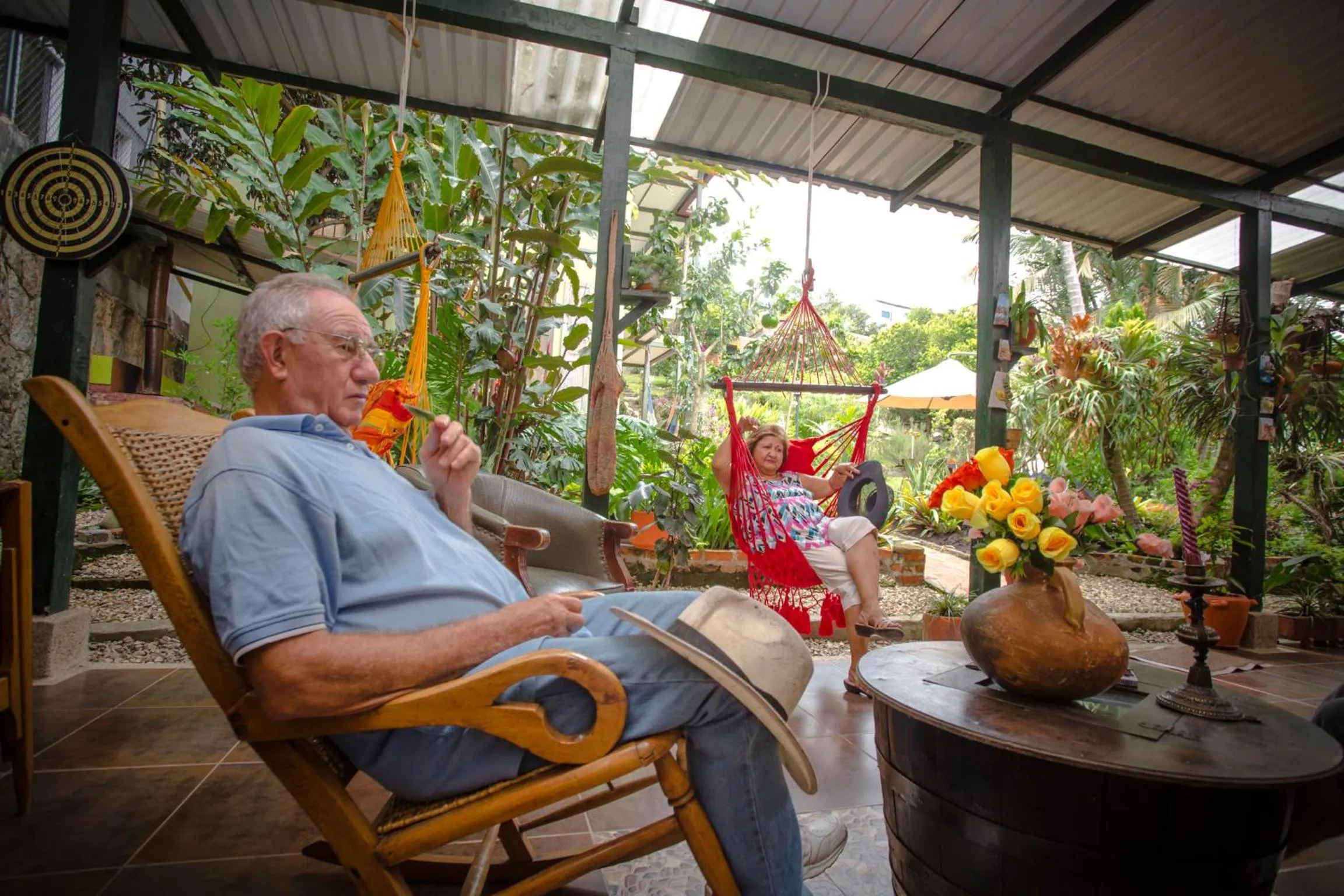 Living room in Posada Las Bromelias