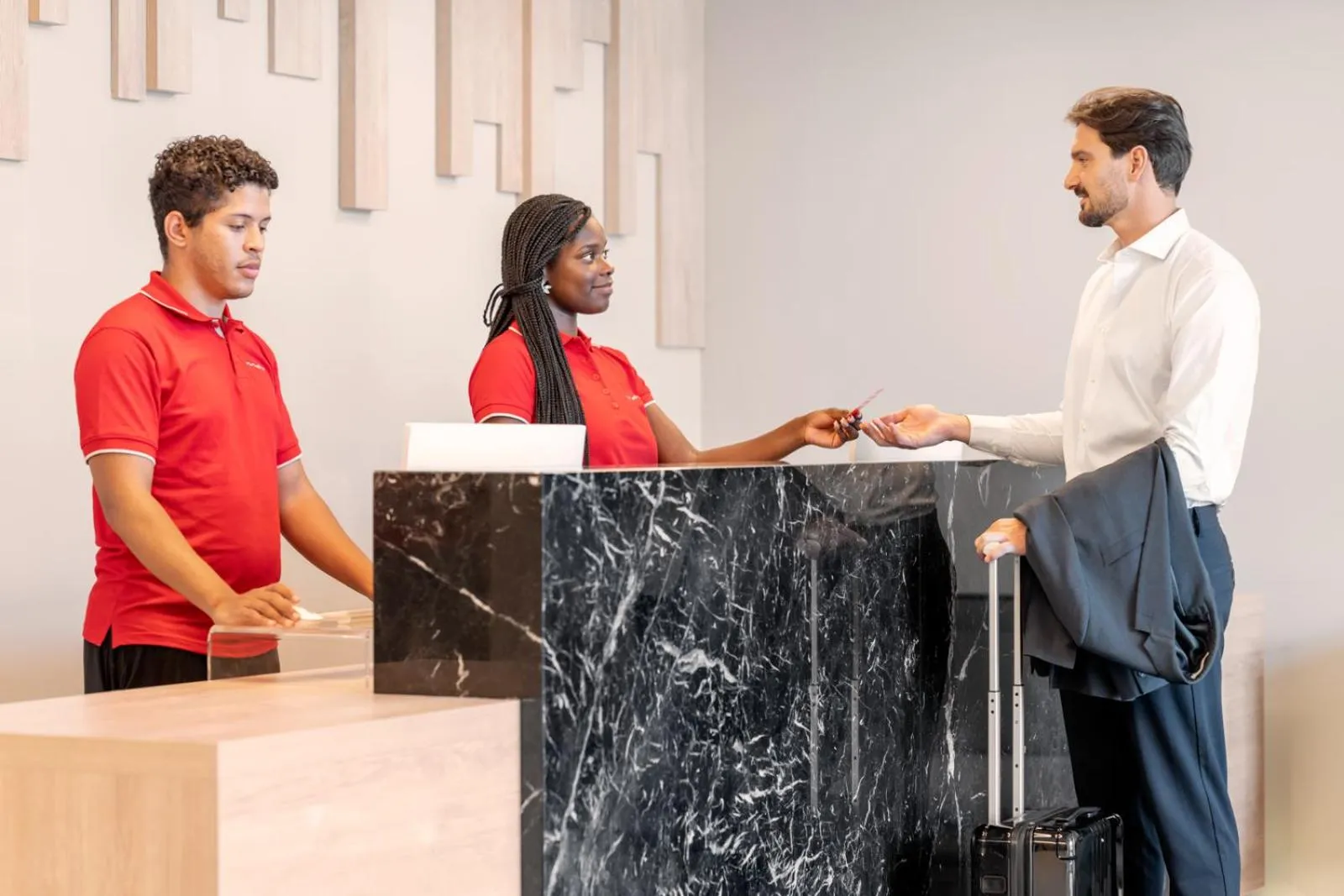 Lobby or reception in Moov Hotel Lisboa Oriente