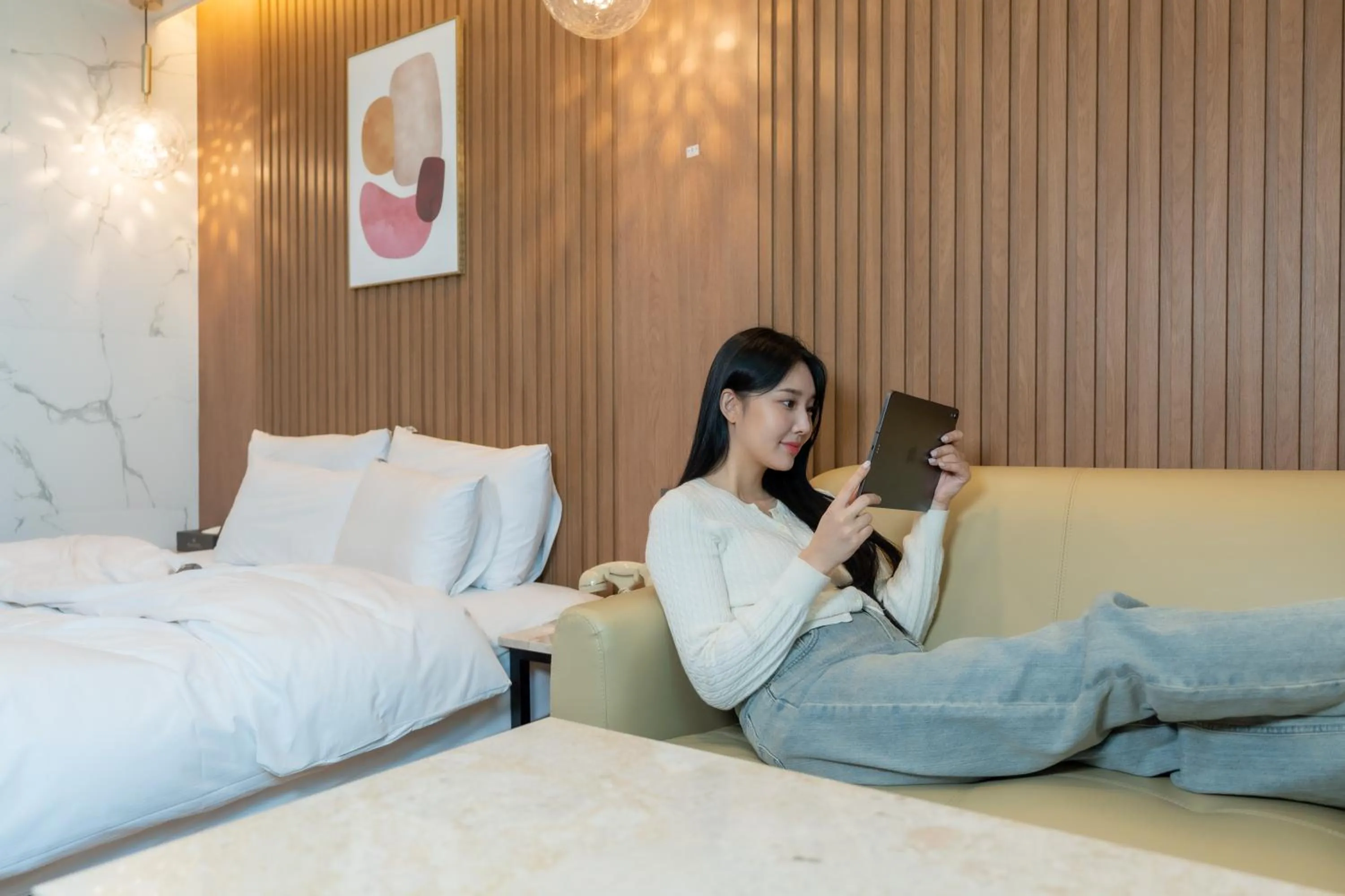 People, Bed in Jecheon Hound Hotel