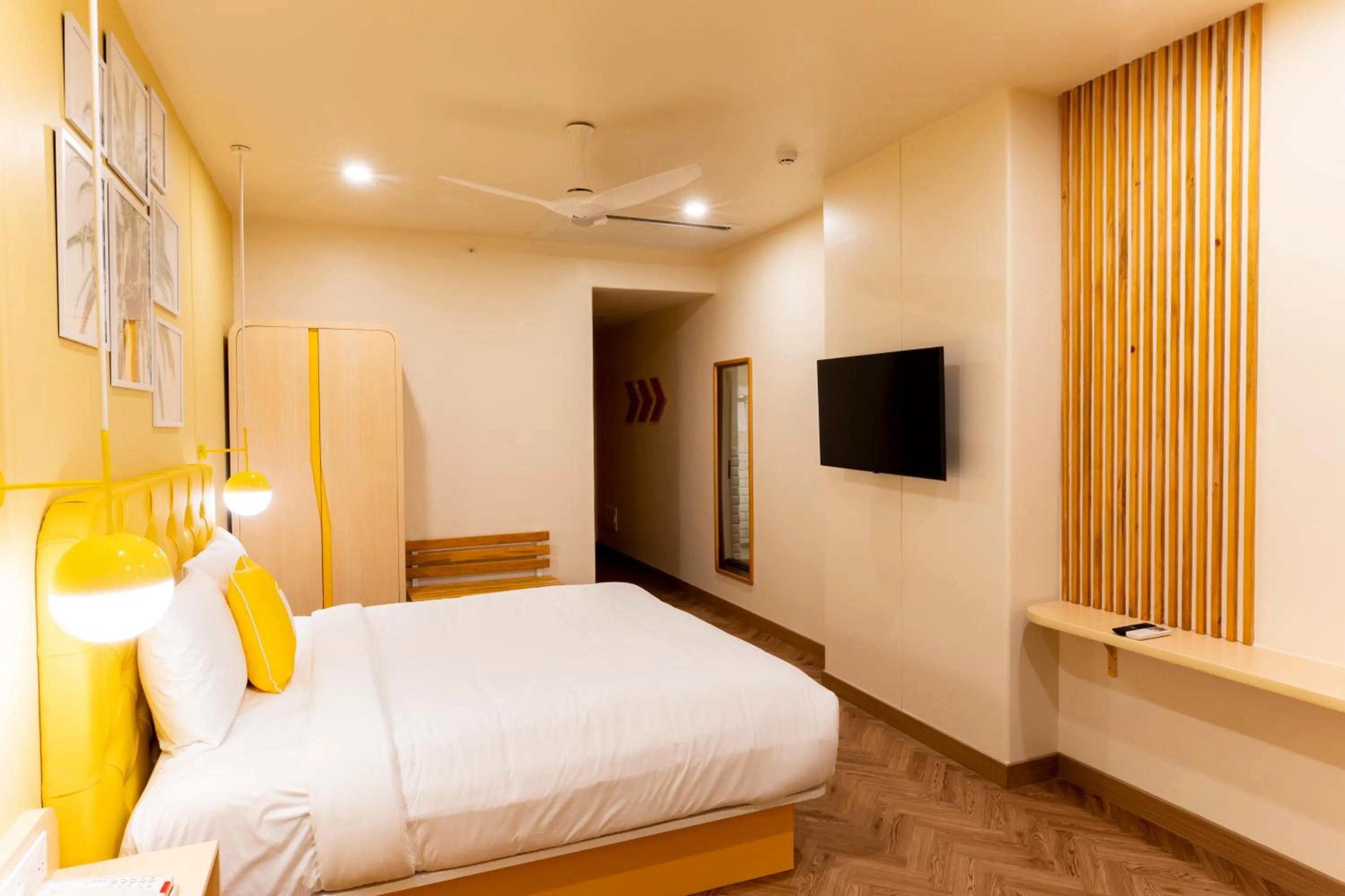 Photo of the whole room, Bed in Bloom Hub l ORR Marathahalli