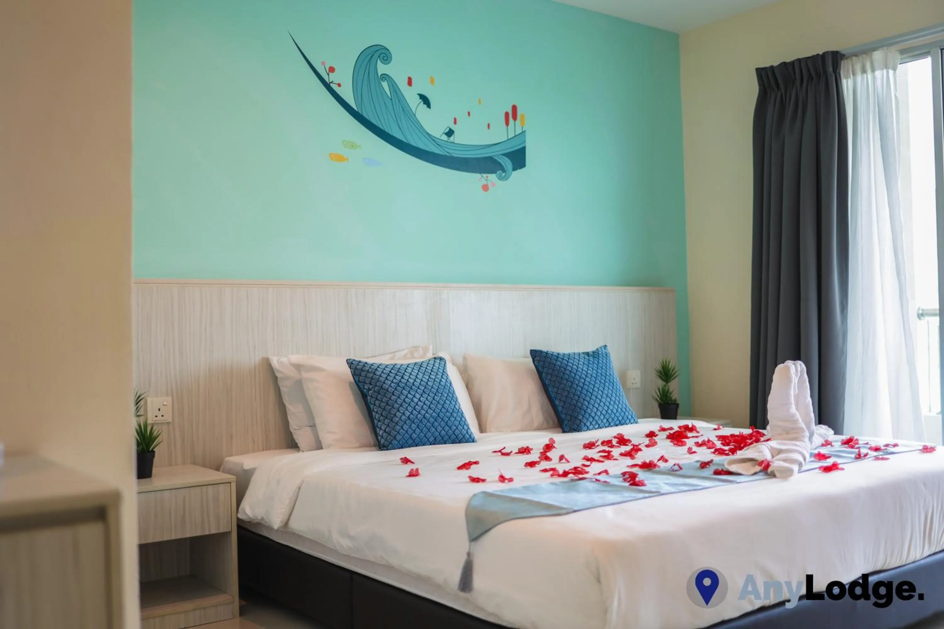 Bed in AnyLodge Waterfront Marina Island Pangkor
