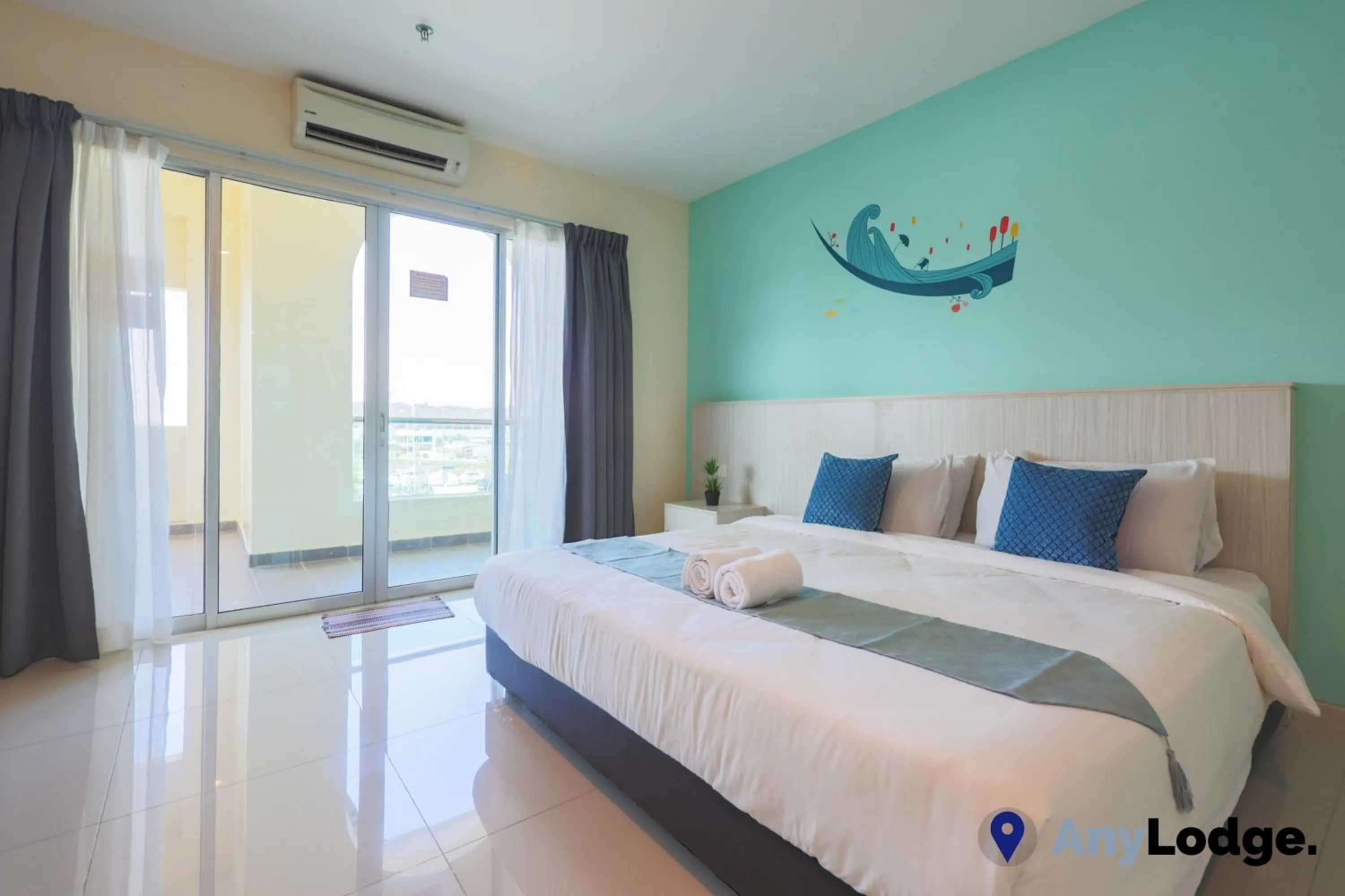 Bedroom, Bed in AnyLodge Waterfront Marina Island Pangkor