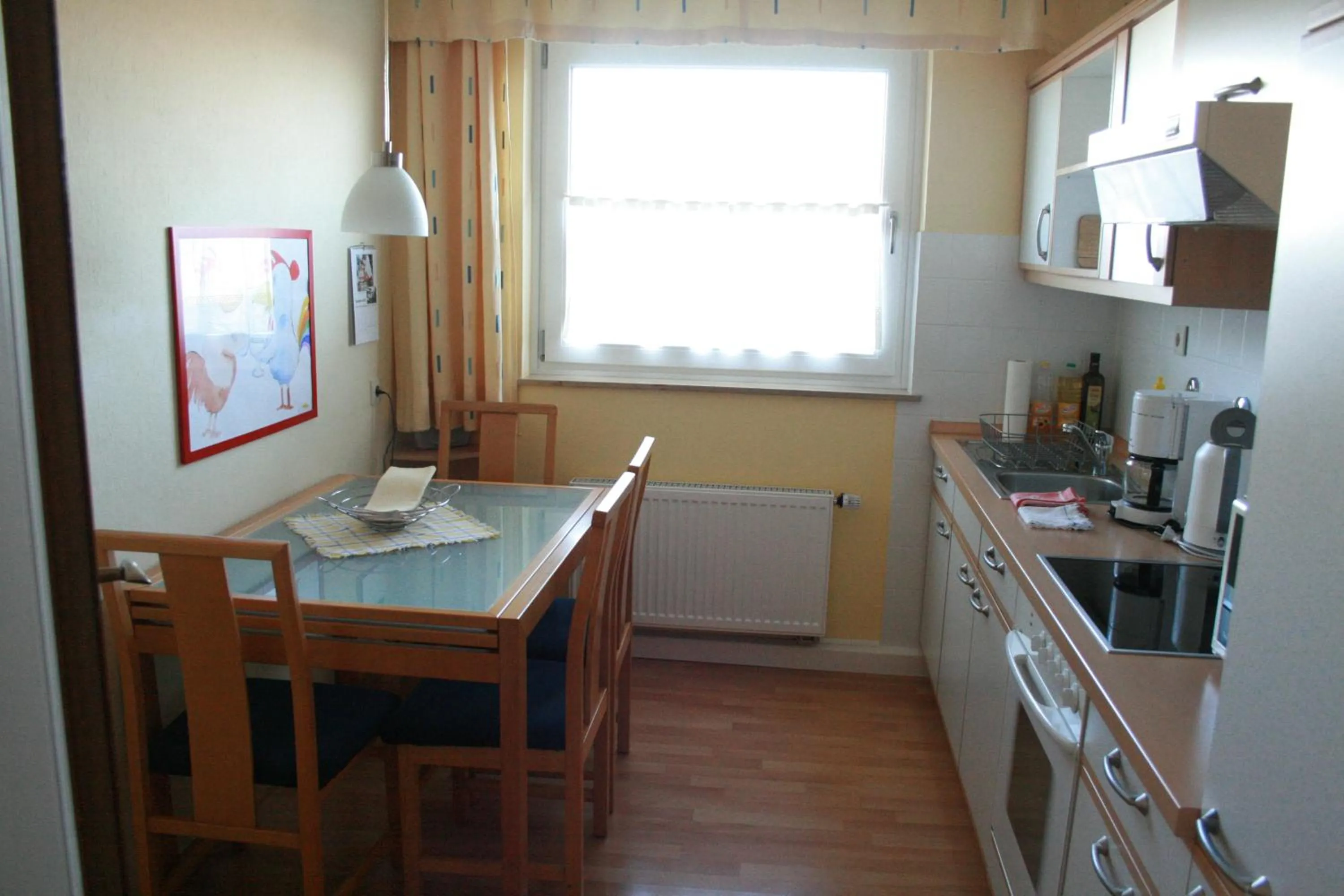 Kitchen or kitchenette in Ferienwohnung Illerhues