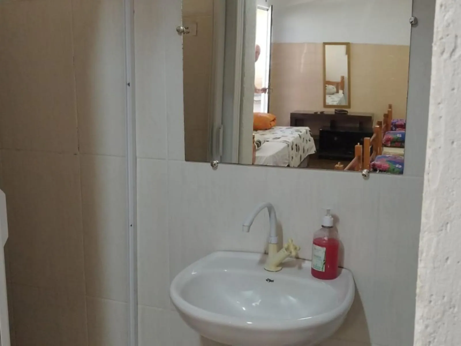 Bathroom, Bed in POUSADA MONTE HOREB