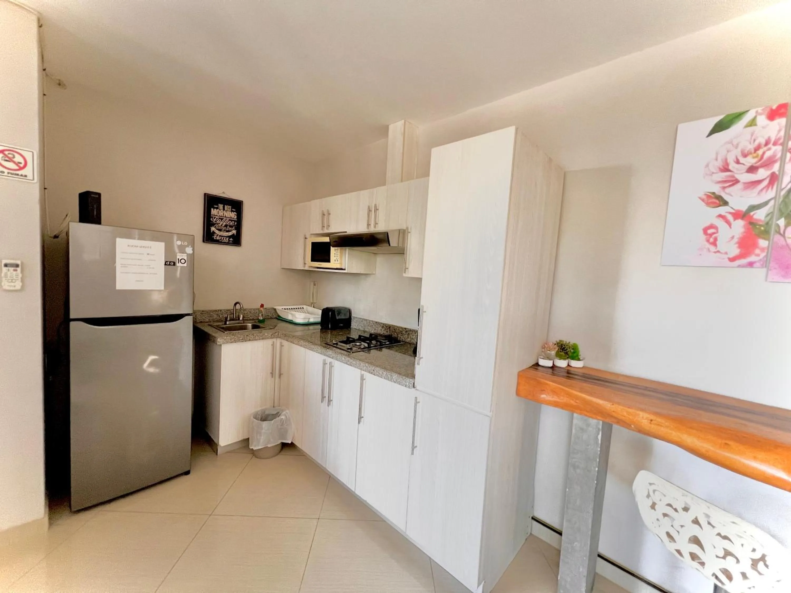 Kitchen or kitchenette in Playa Centro Rooftop Apartments & Studios