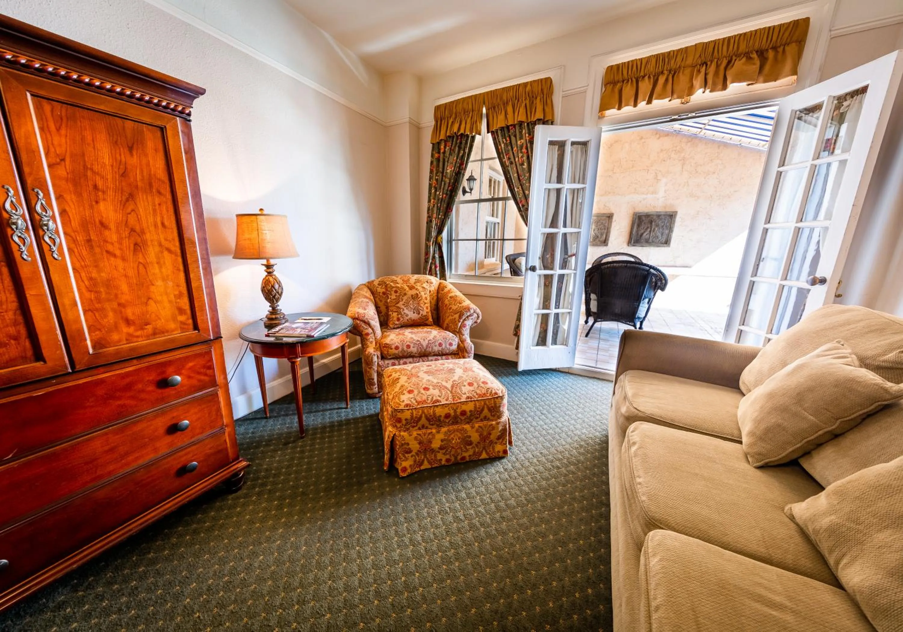Seating area in The Hotel Paisano