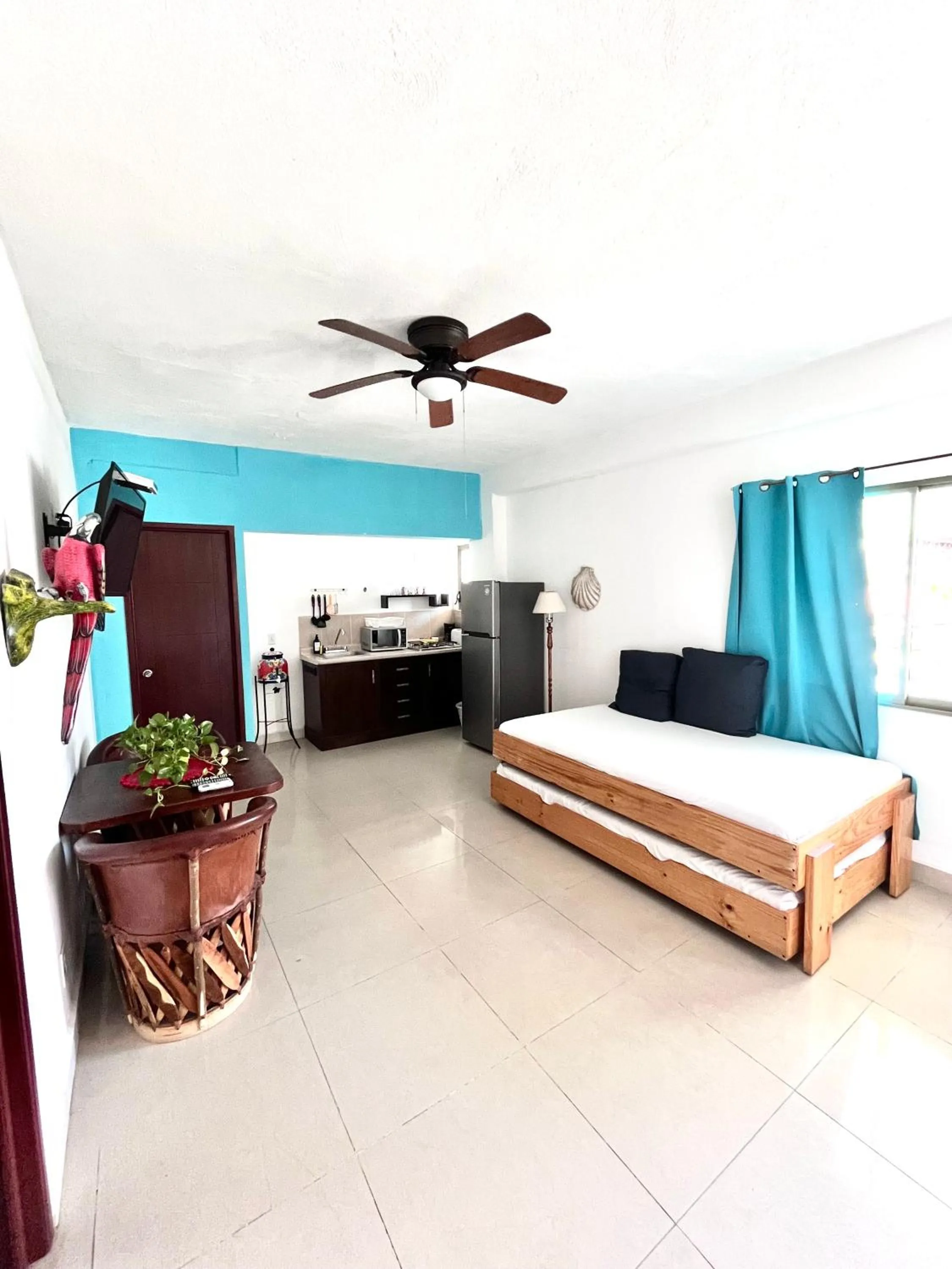 Bed in Hotel Pueblito Vallarta