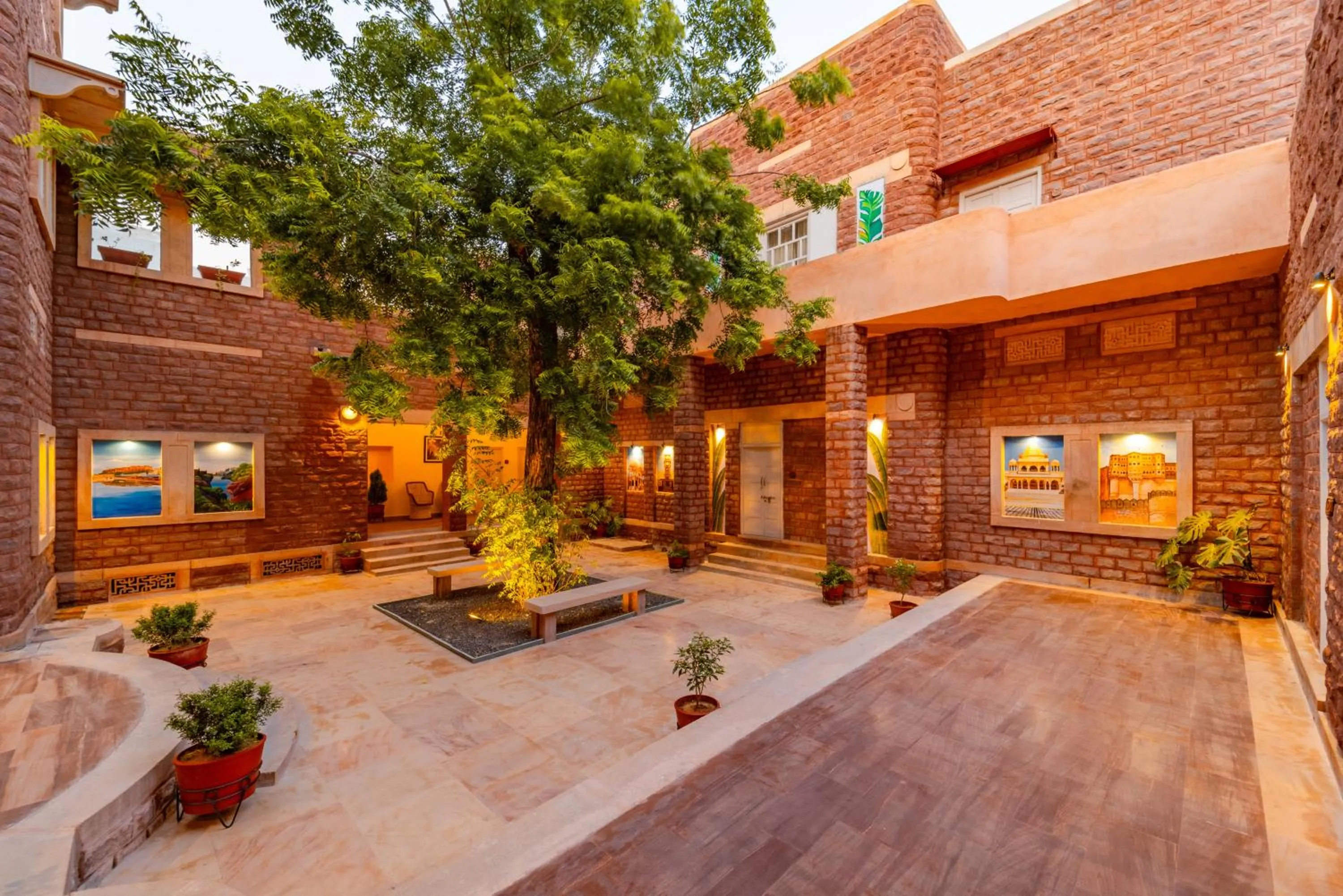 Inner courtyard view in Tree Of Life Bhadrajun House, Jodhpur