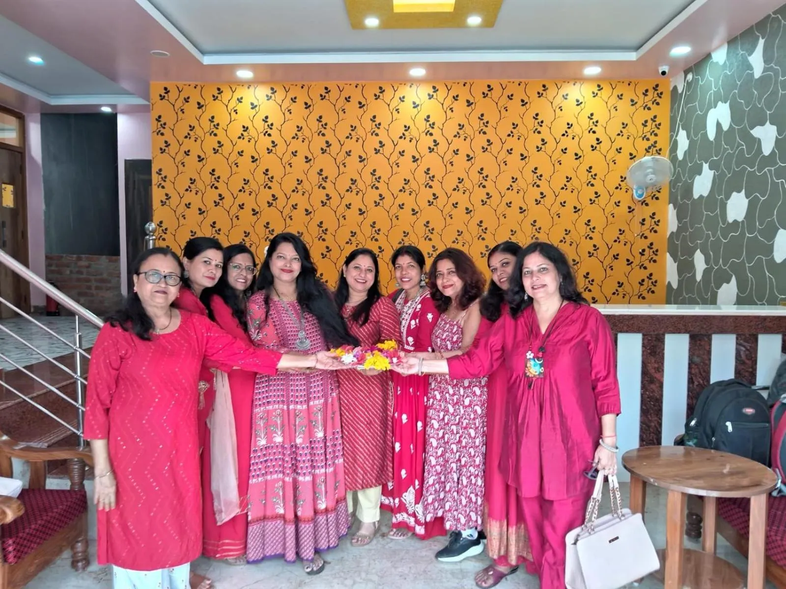 group of guests in Hotel Gridhakuta International