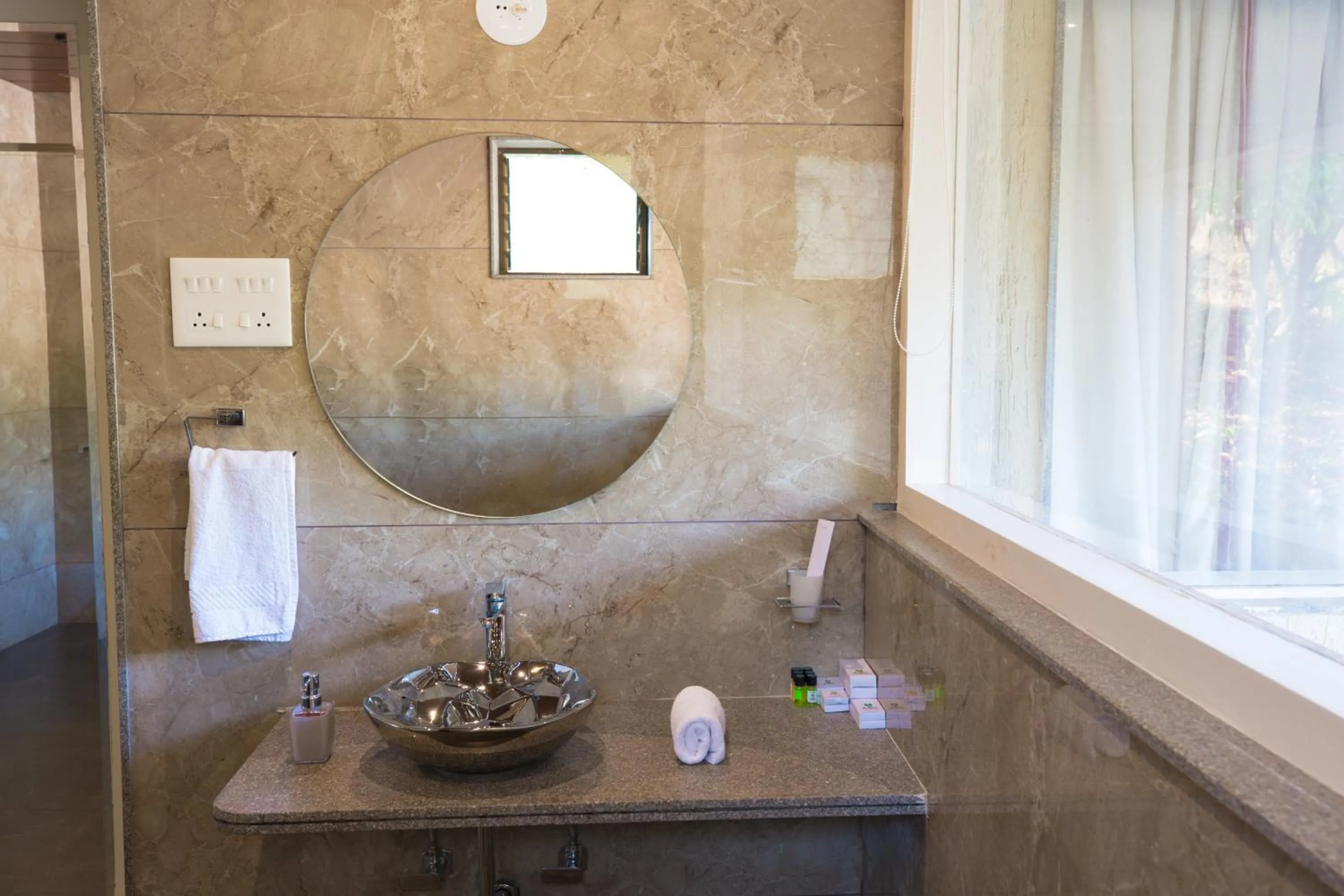 Bathroom in Urmilaa Green County Resort 35 KM From Kolhapur