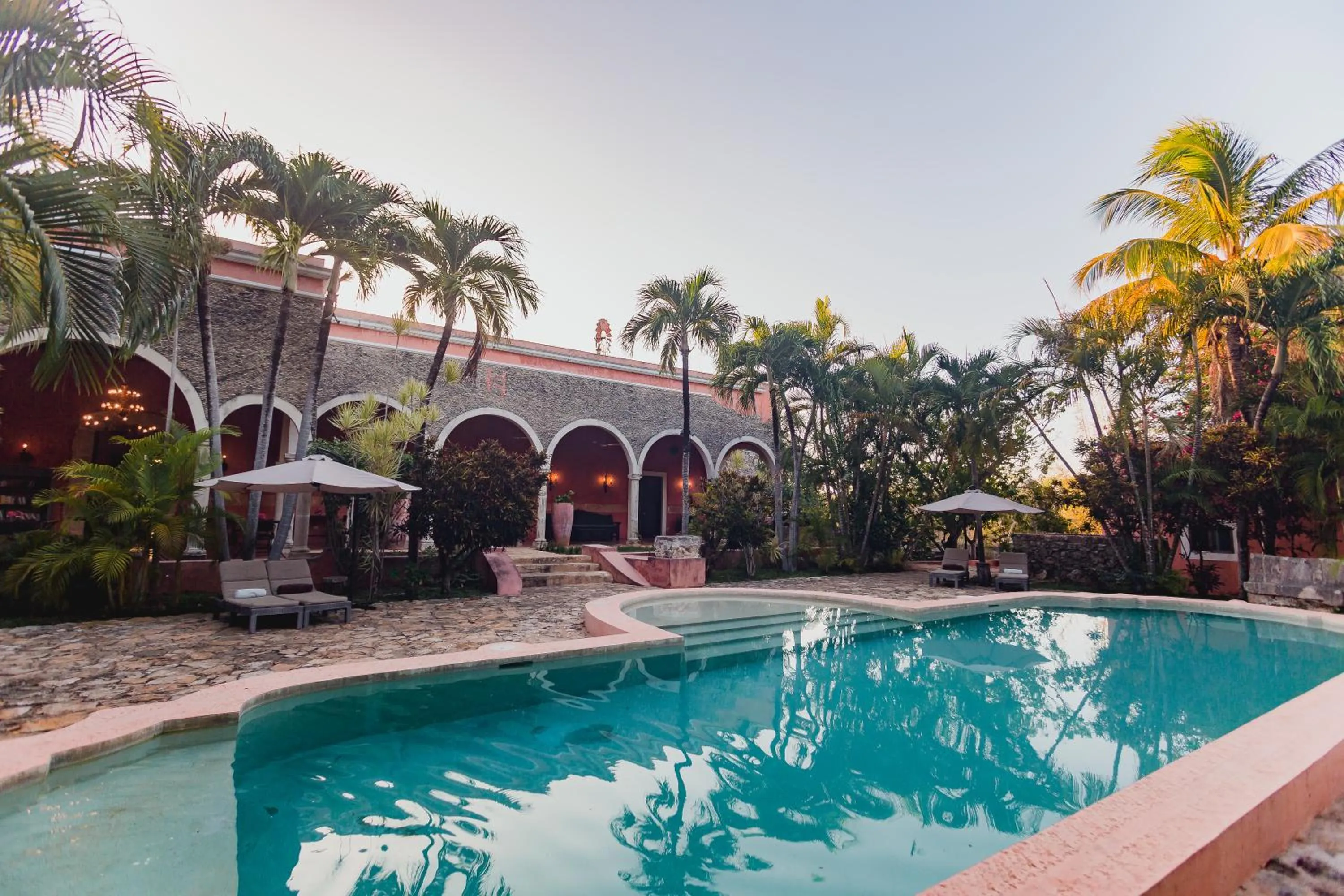 Swimming pool in Hacienda Sacnicte