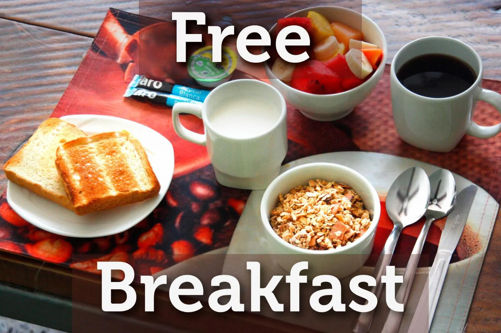 Breakfast in La Guaca Hostel Santa Marta