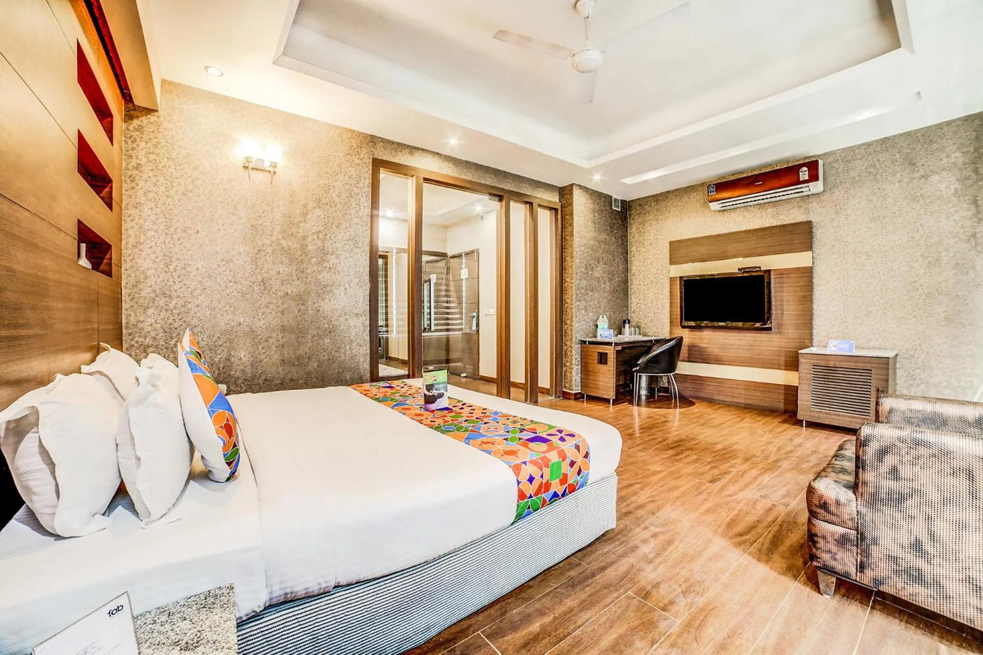 Bed in FabHotel Aqua