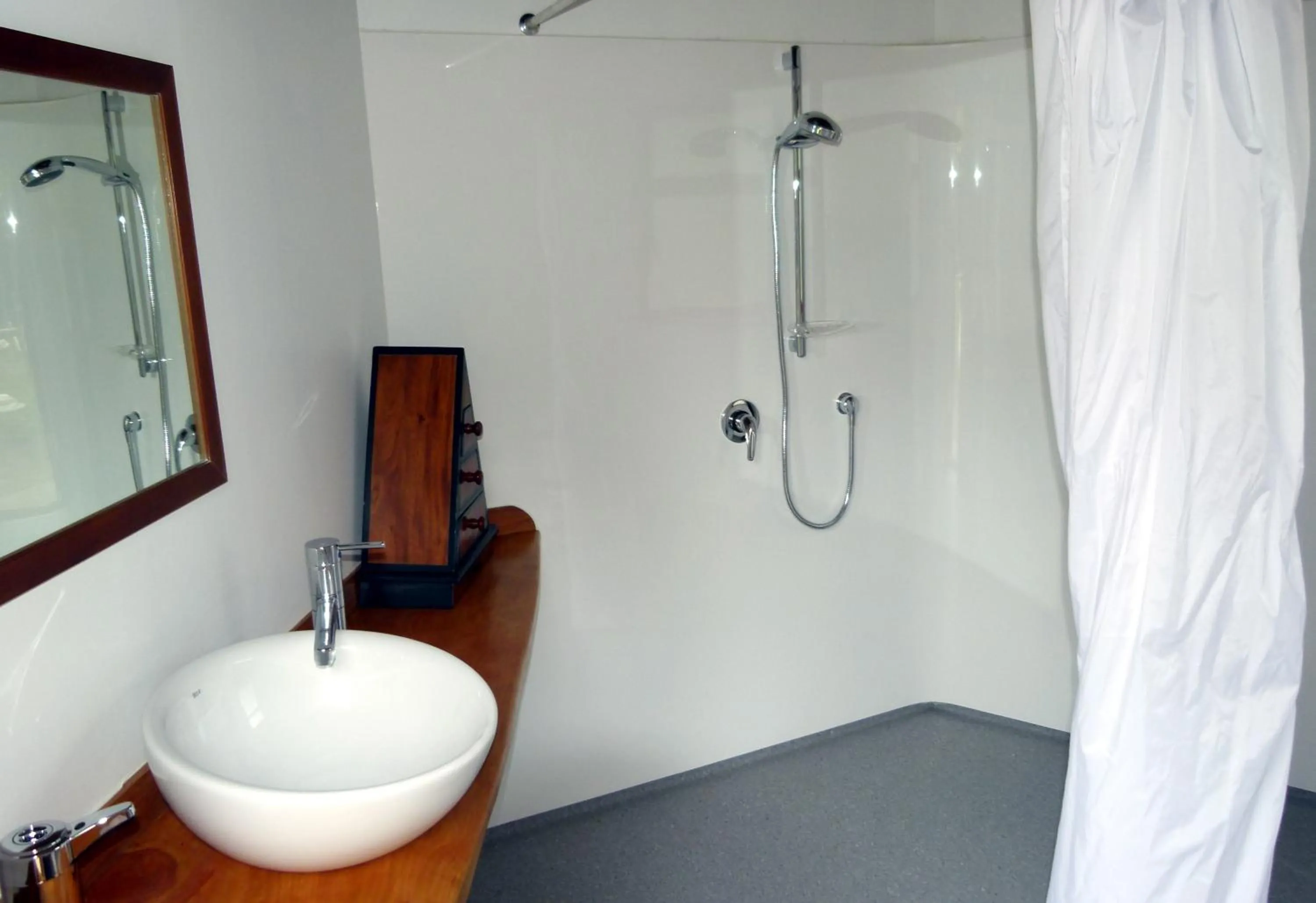 Shower in Wacky Stays - unique farm-stay glamping rentals, FREE animal feeding tours