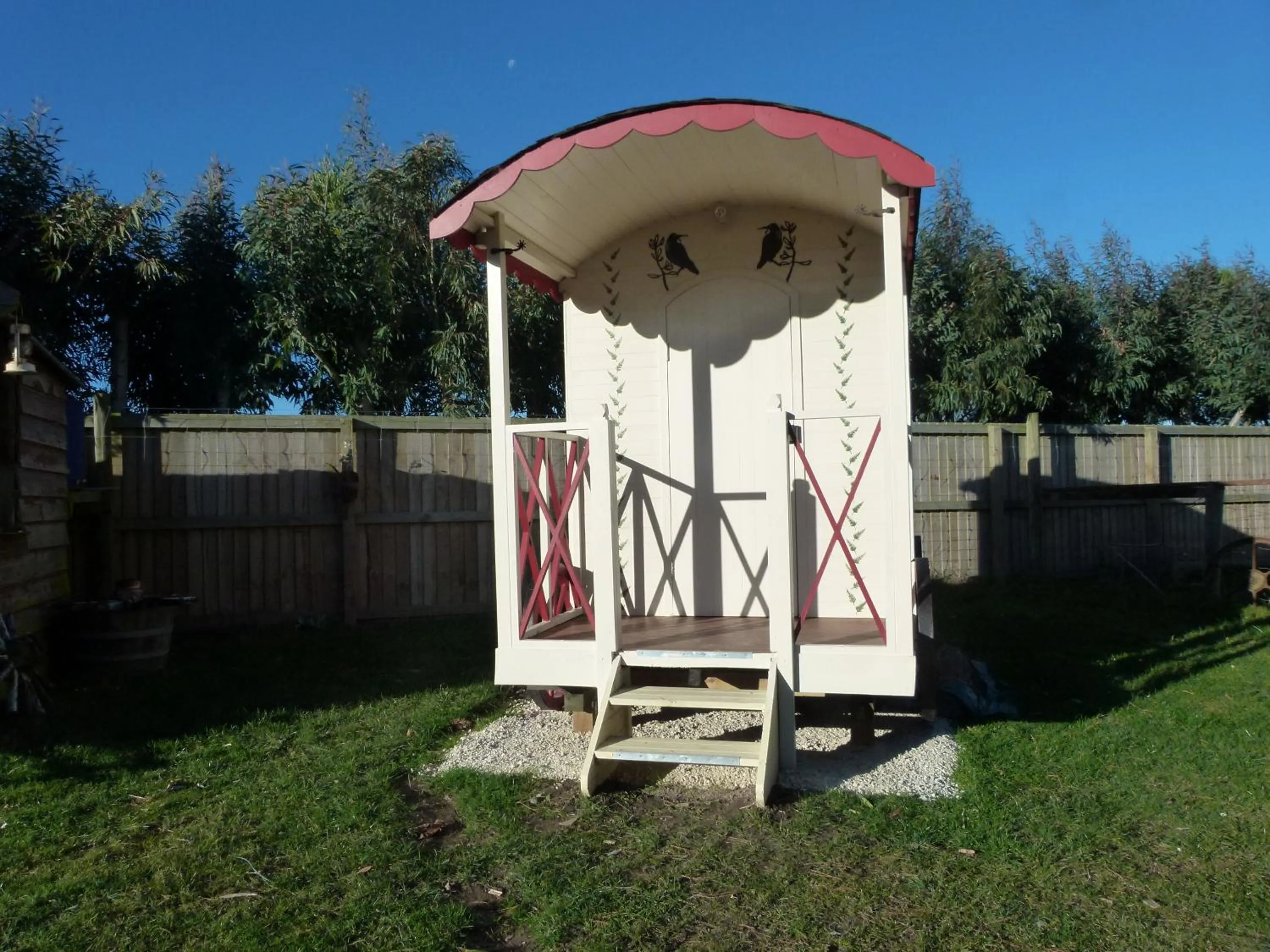 Garden in Wacky Stays - unique farm-stay glamping rentals, FREE animal feeding tours